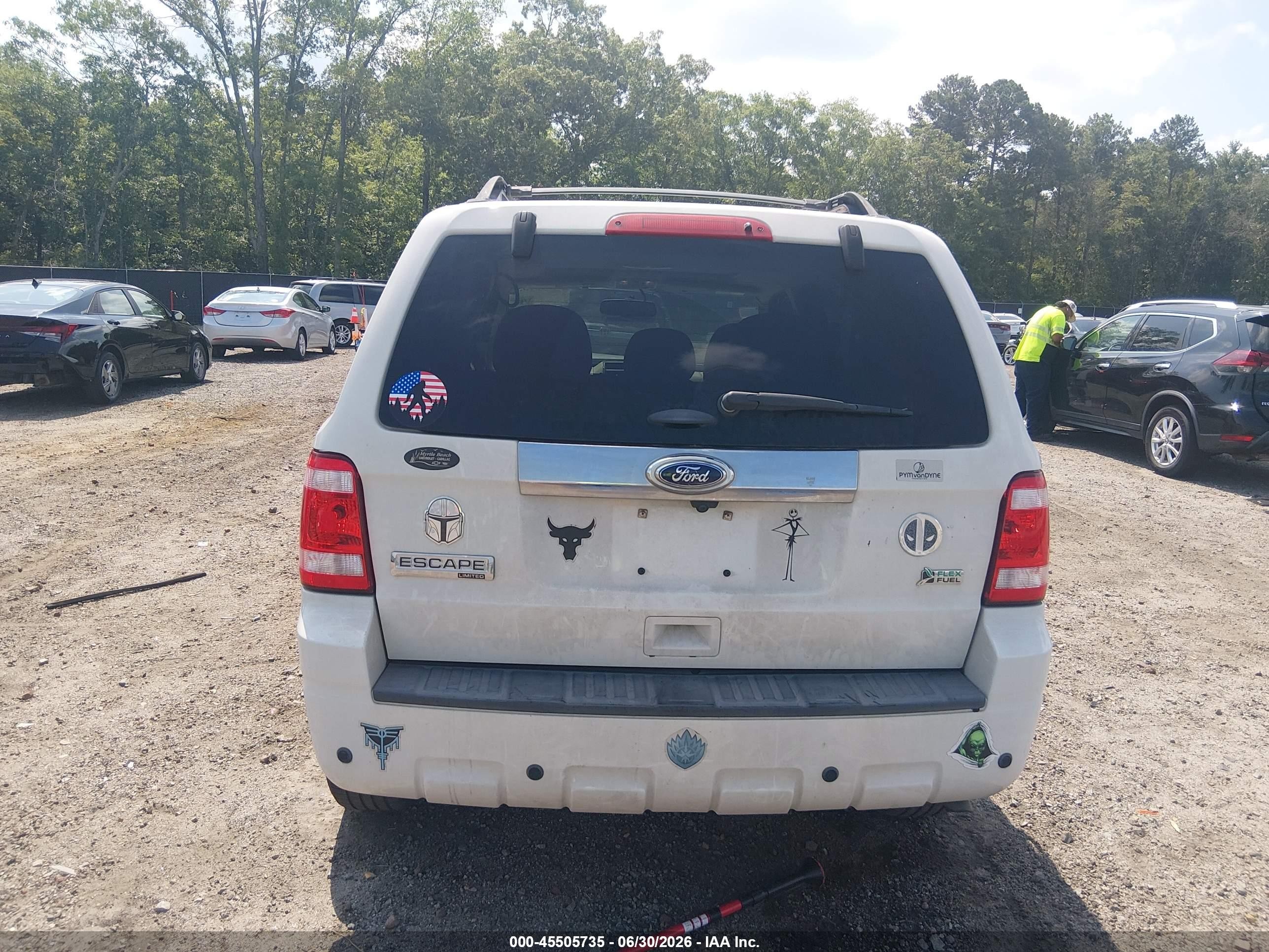 2011 Ford Escape Limited White vin: 1FMCU0EG6BKC08555