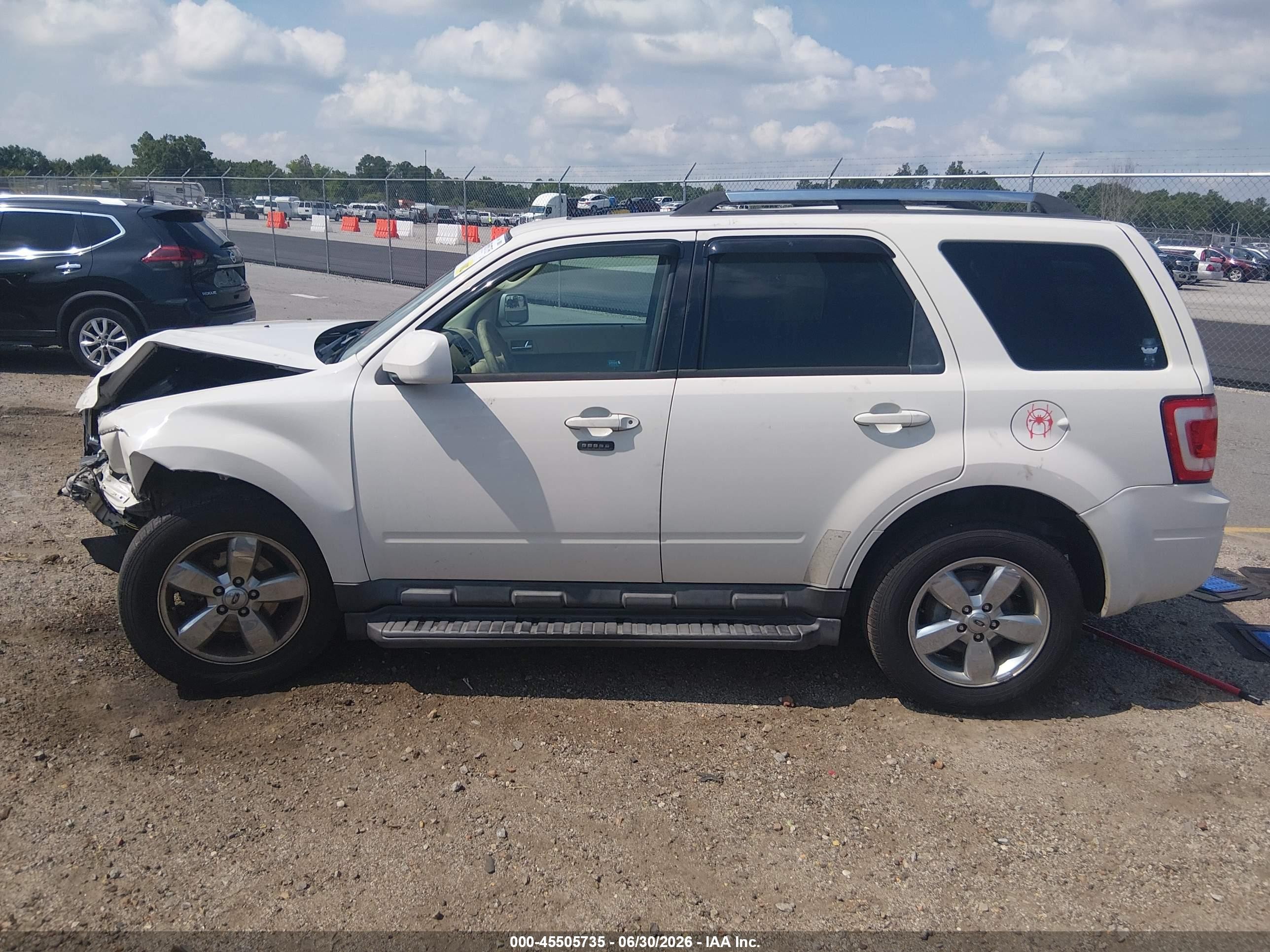 2011 Ford Escape Limited White vin: 1FMCU0EG6BKC08555