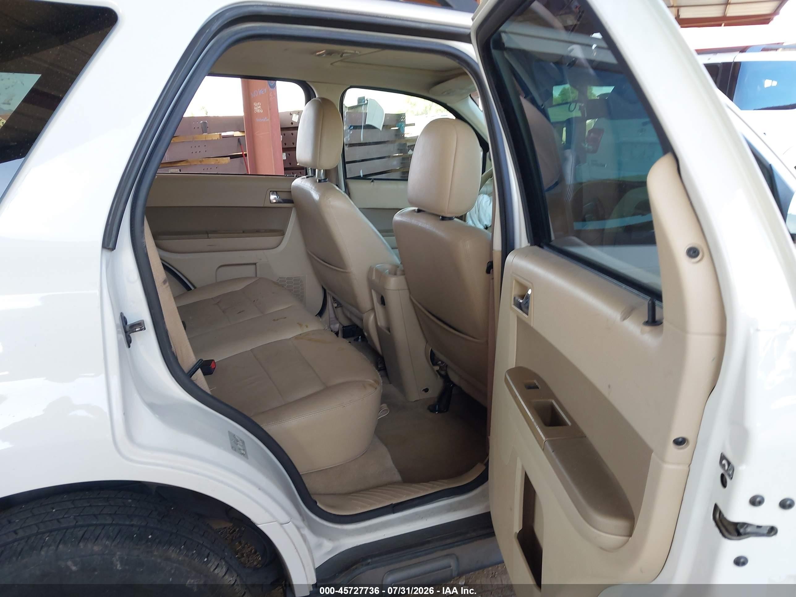 2012 Ford Escape Limited White vin: 1FMCU0EG6CKB31722