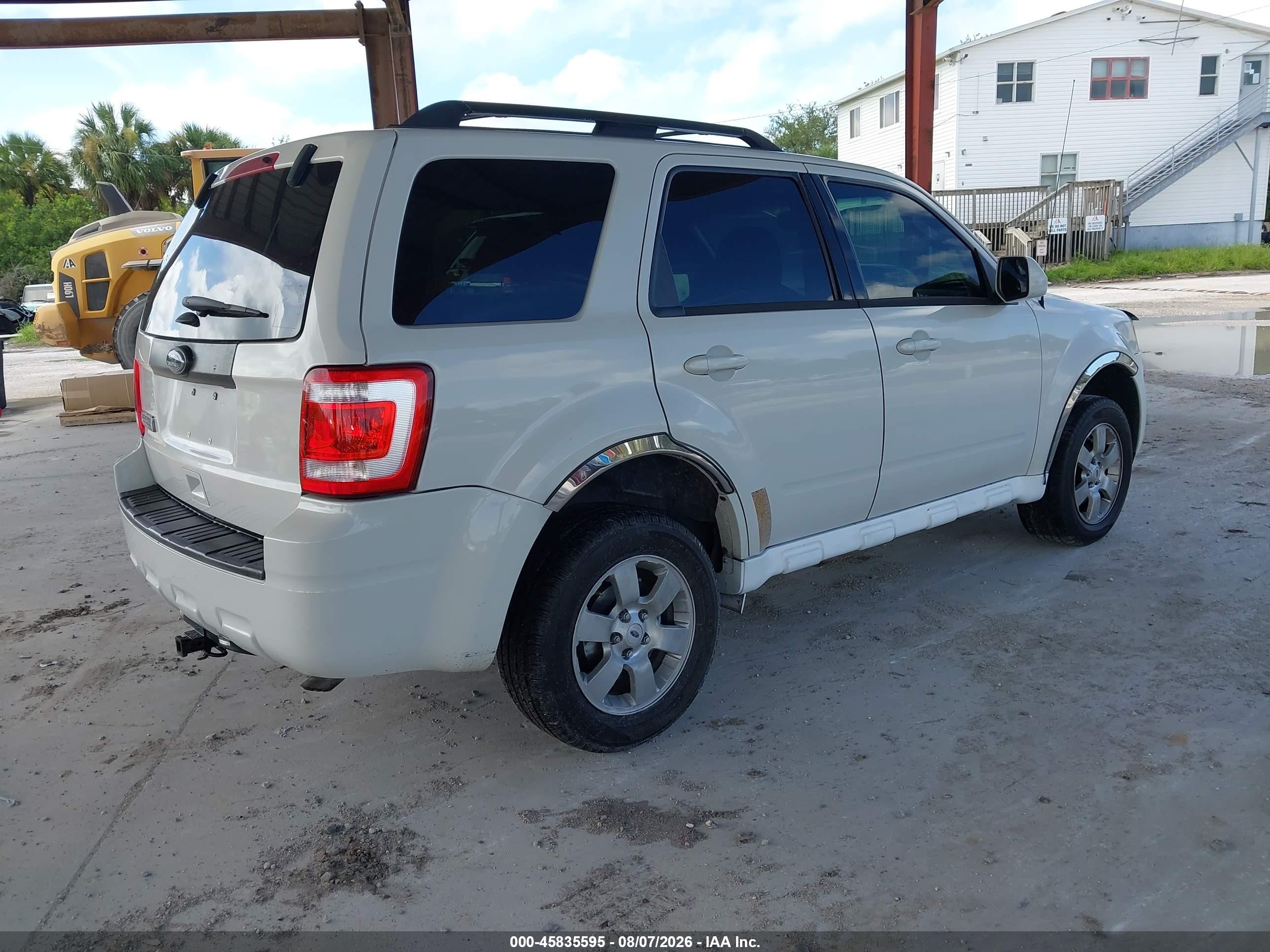 2012 Ford Escape Limited White vin: 1FMCU0EG7CKA30415