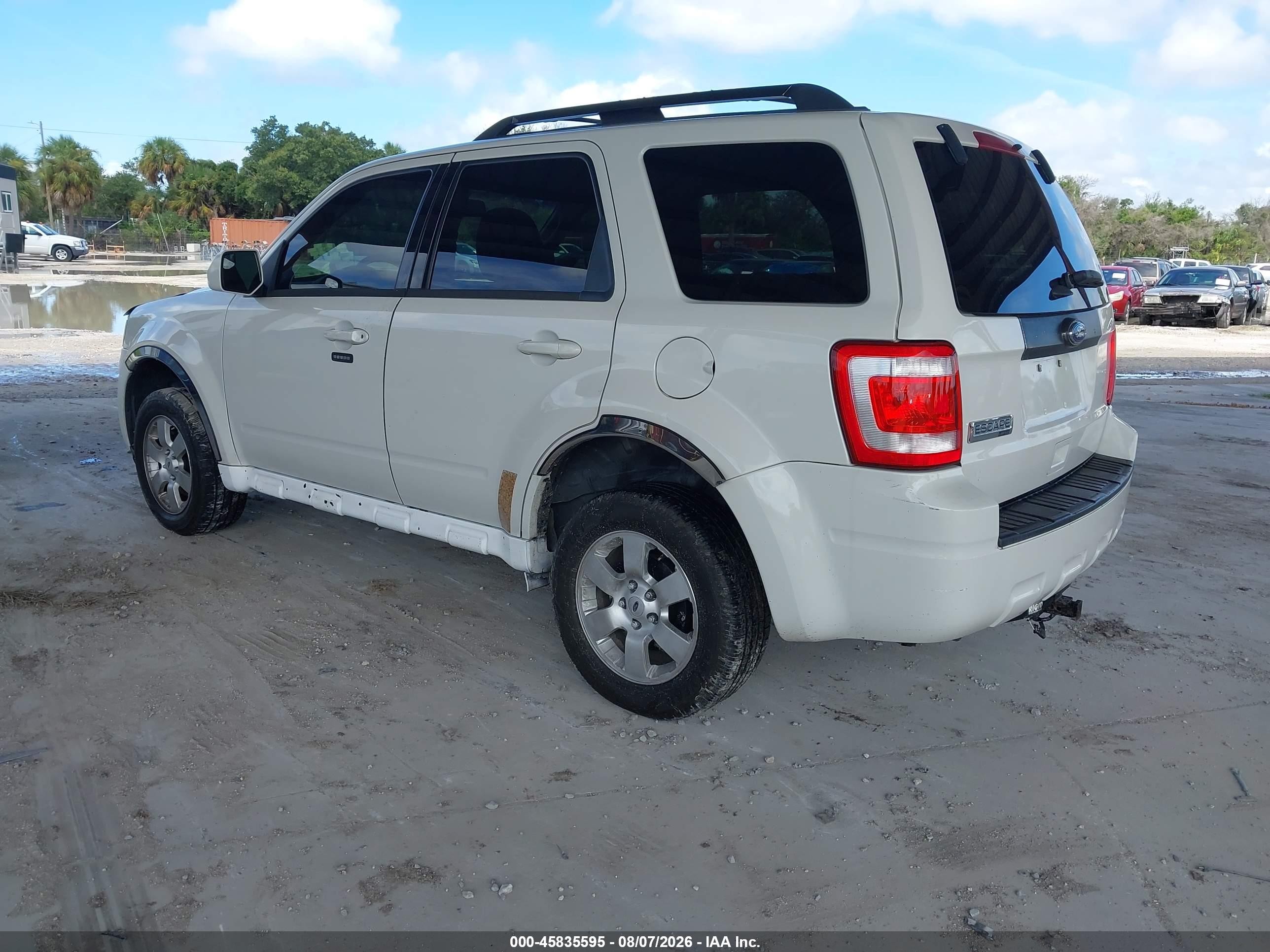 2012 Ford Escape Limited White vin: 1FMCU0EG7CKA30415