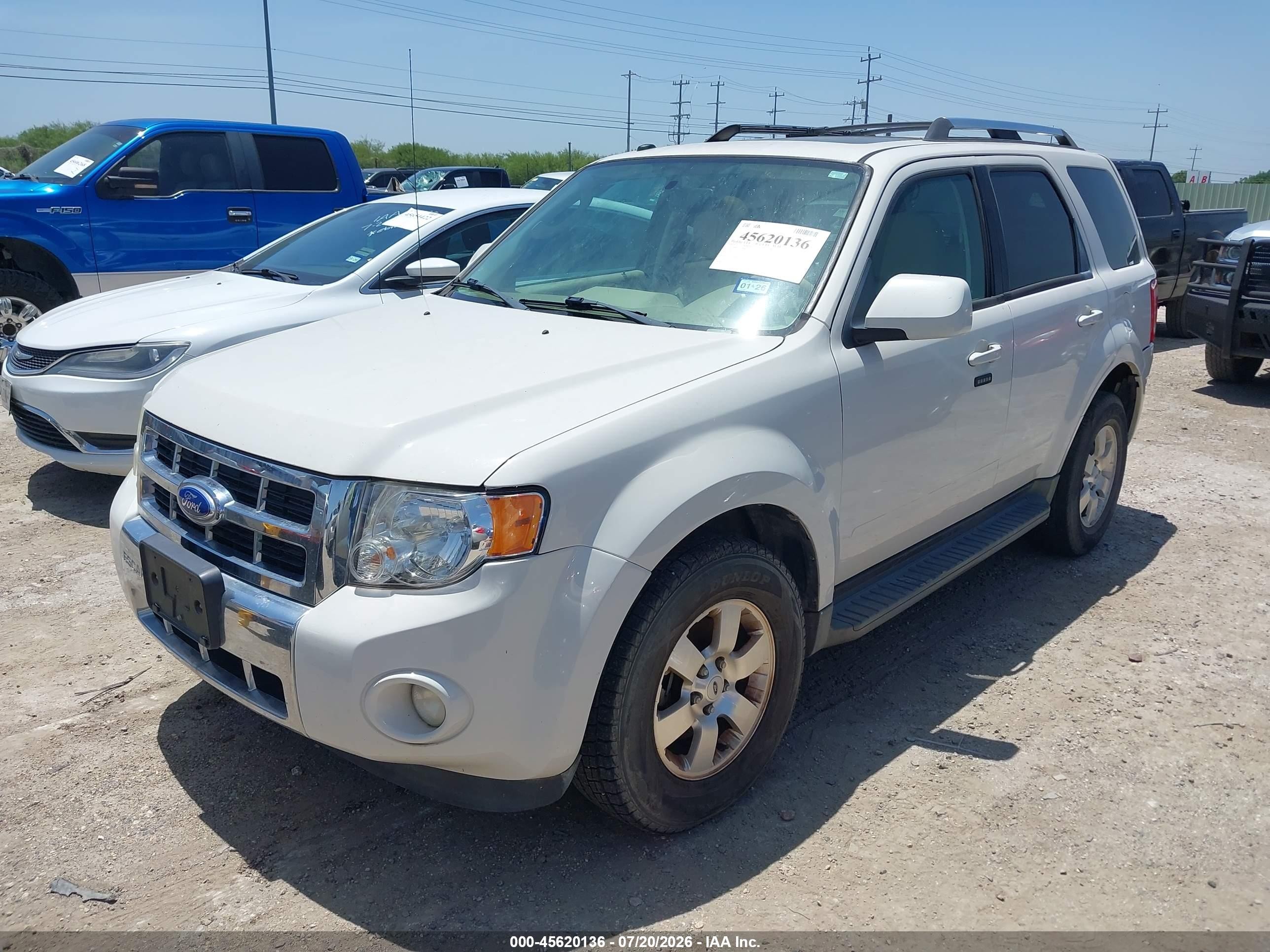2011 Ford Escape Limited White vin: 1FMCU0EG8BKC62794