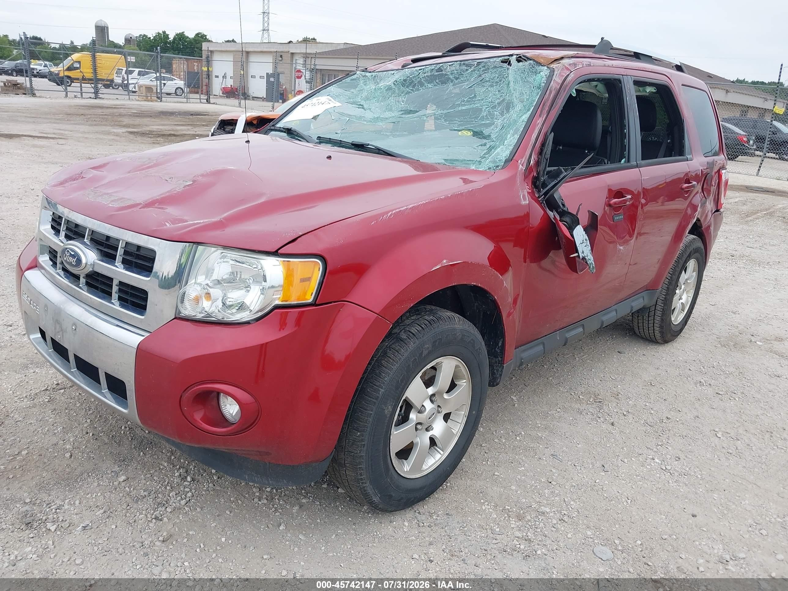 2012 Ford Escape Limited Red vin: 1FMCU0EG8CKA58658