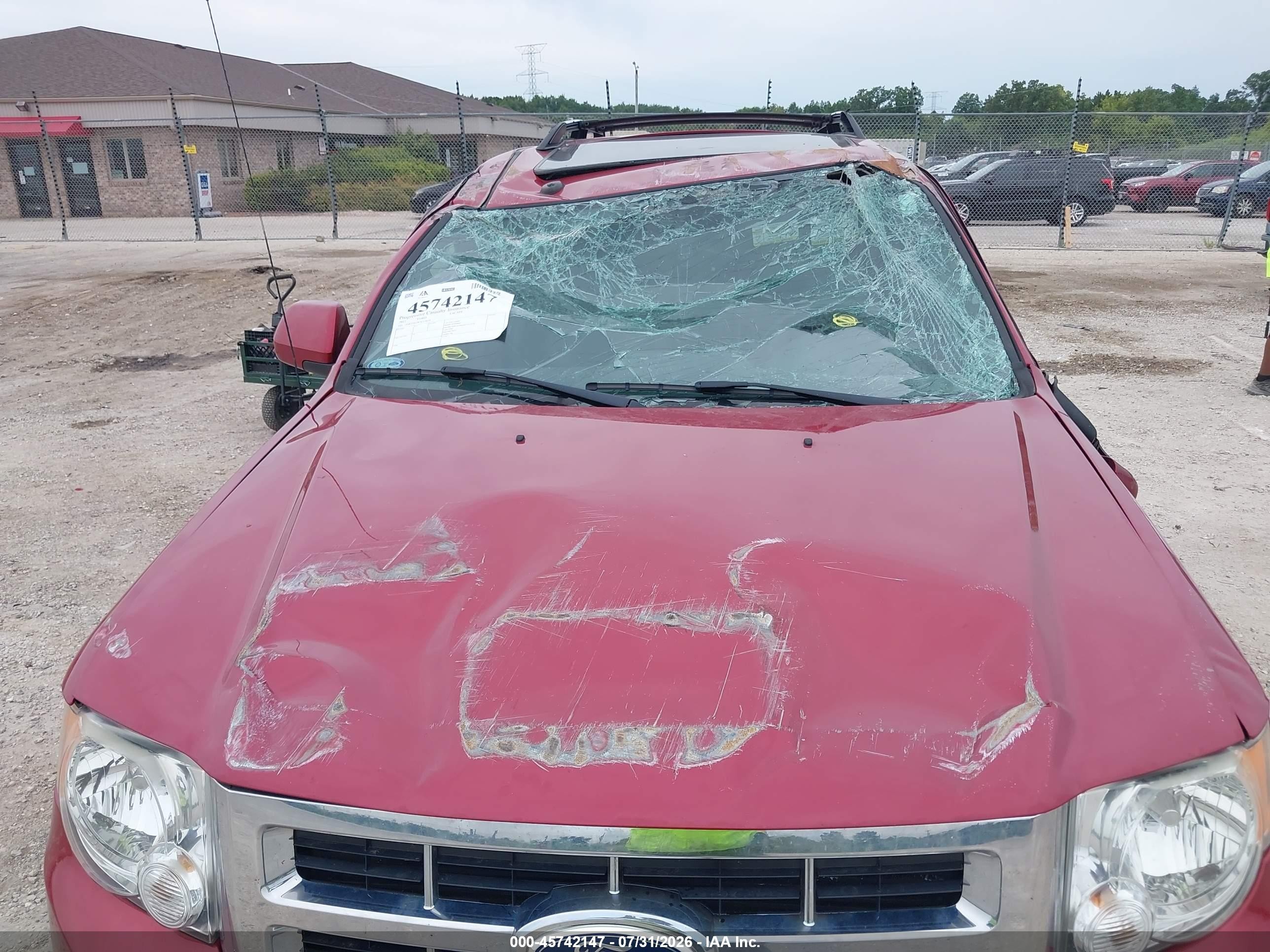 2012 Ford Escape Limited Red vin: 1FMCU0EG8CKA58658