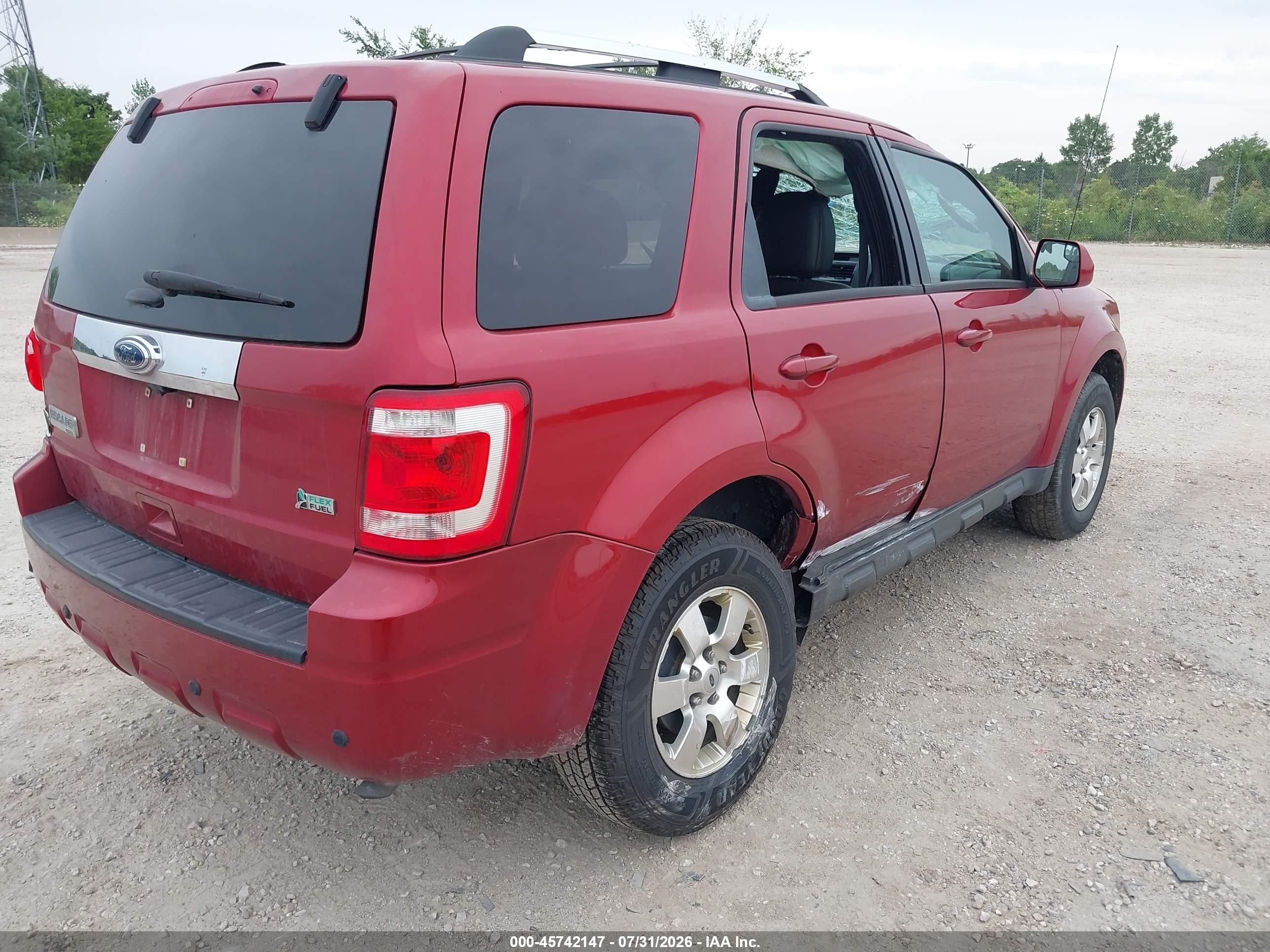 2012 Ford Escape Limited Red vin: 1FMCU0EG8CKA58658