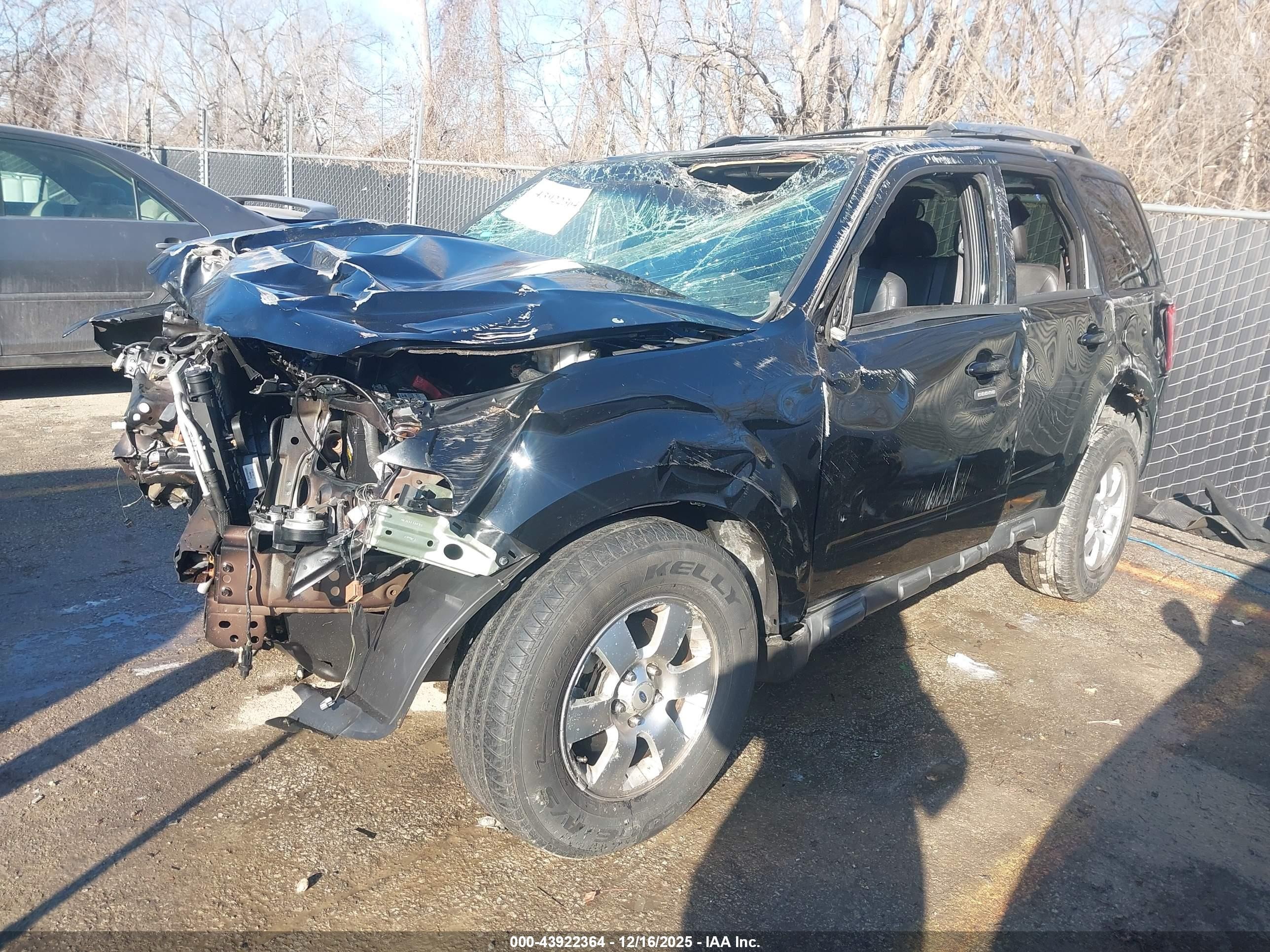 2012 Ford Escape Limited Black vin: 1FMCU0EG8CKC80004
