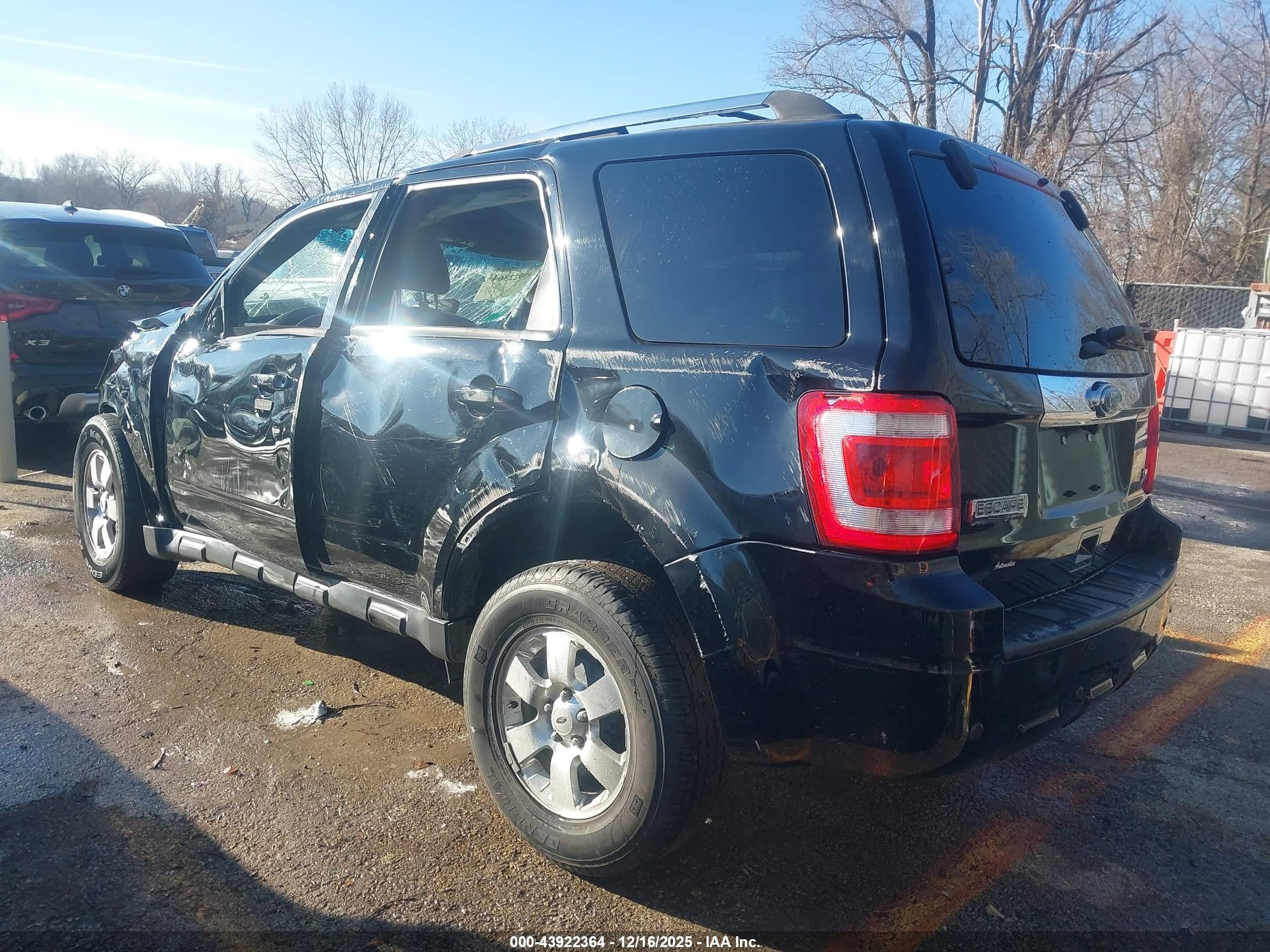 2012 Ford Escape Limited Black vin: 1FMCU0EG8CKC80004