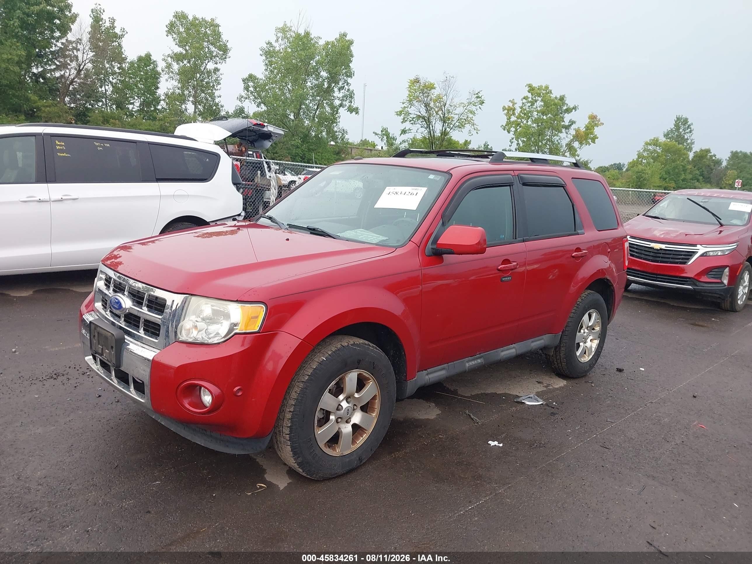 2011 Ford Escape Limited Red vin: 1FMCU0EG9BKB89726
