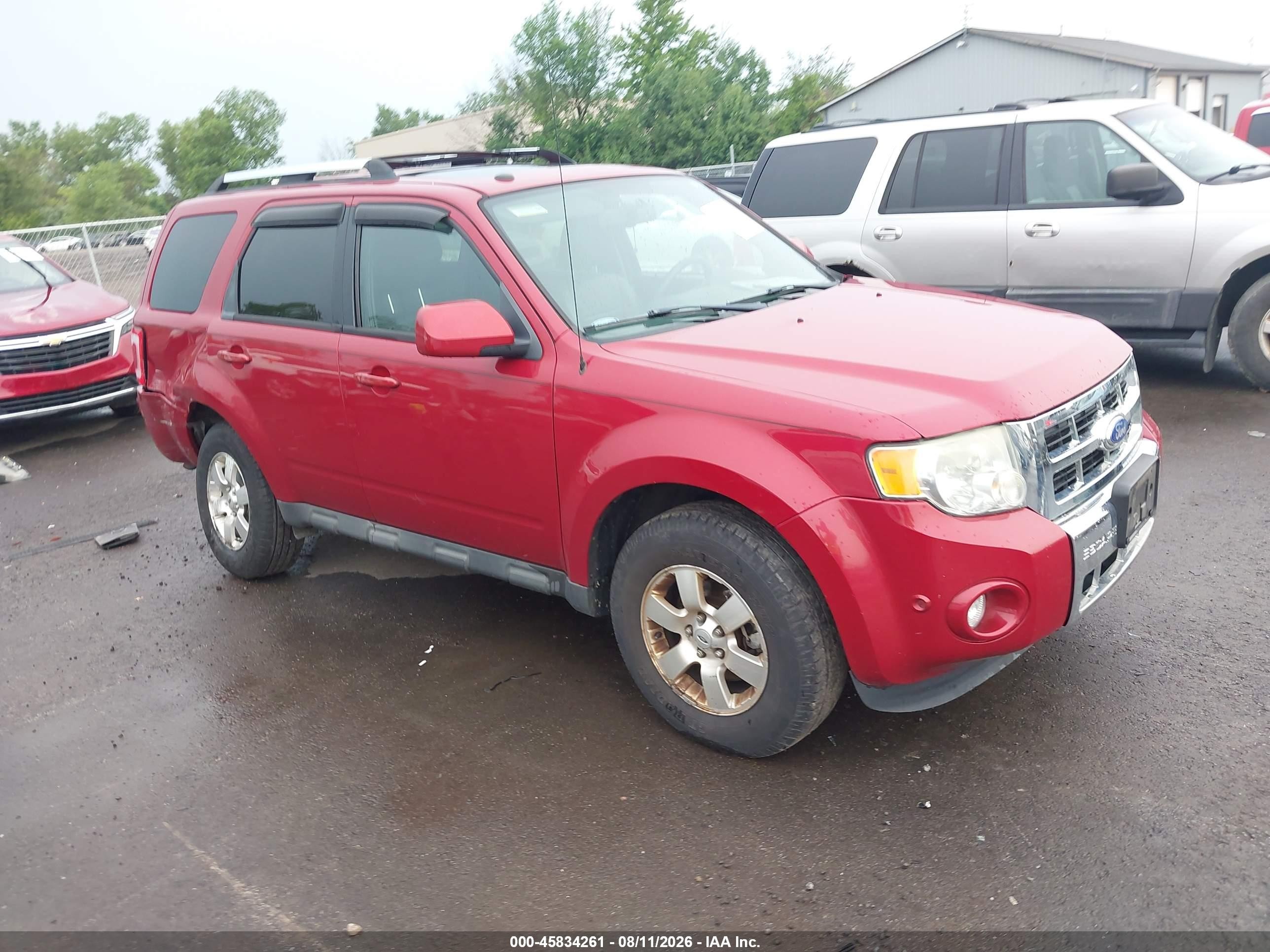 2011 Ford Escape Limited Red vin: 1FMCU0EG9BKB89726