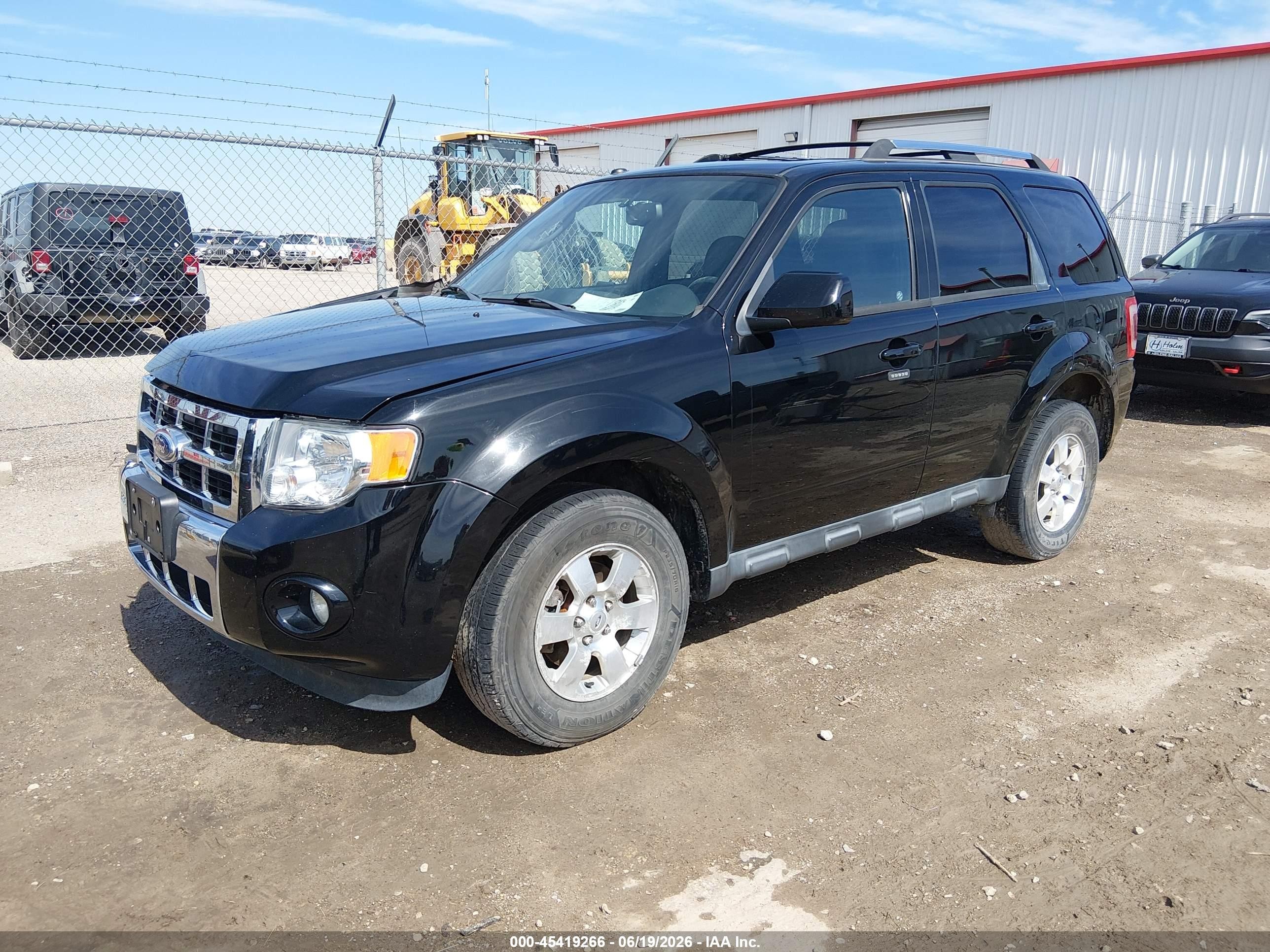 2012 Ford Escape Limited Black vin: 1FMCU0EG9CKC03626