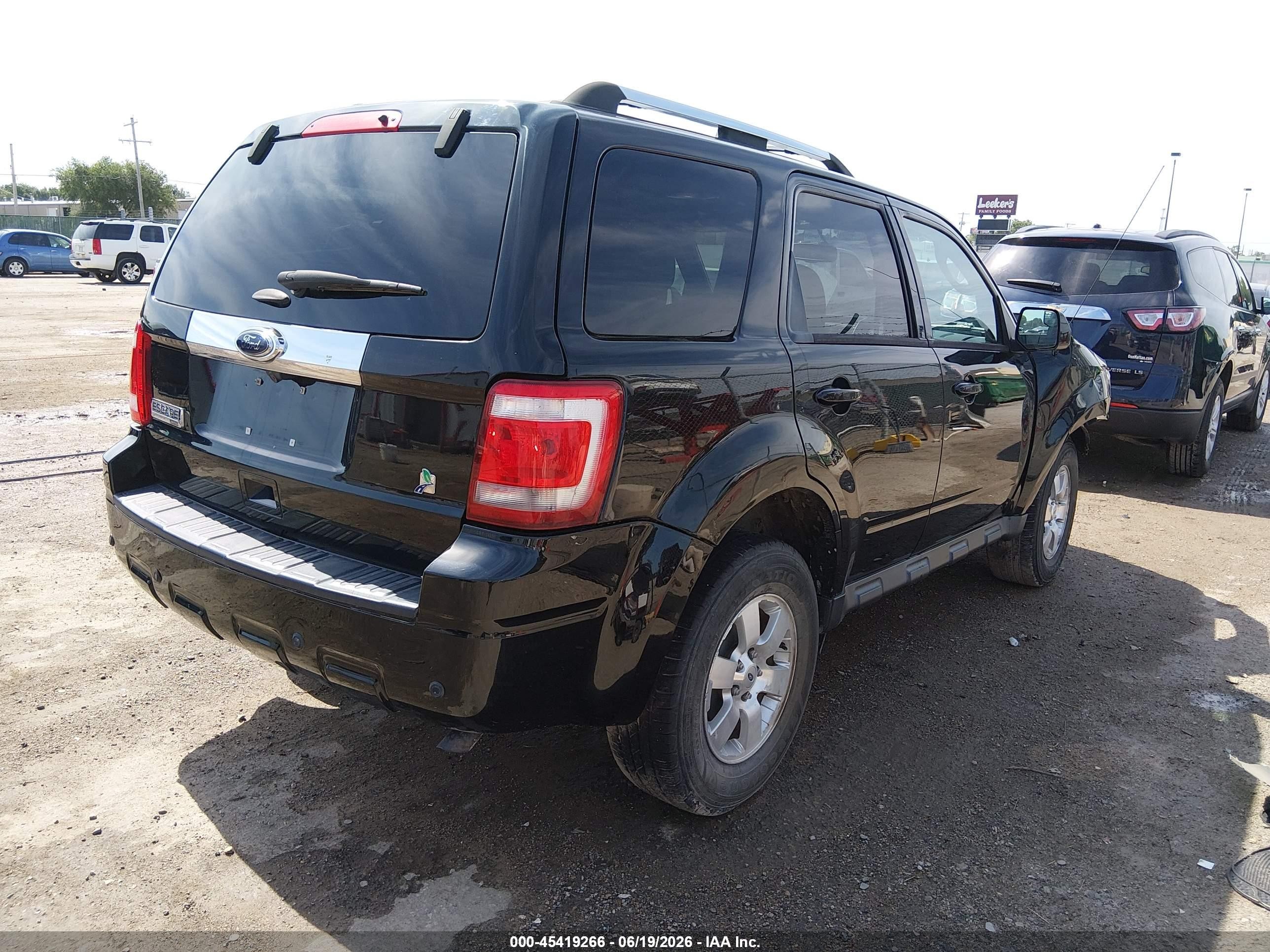2012 Ford Escape Limited Black vin: 1FMCU0EG9CKC03626