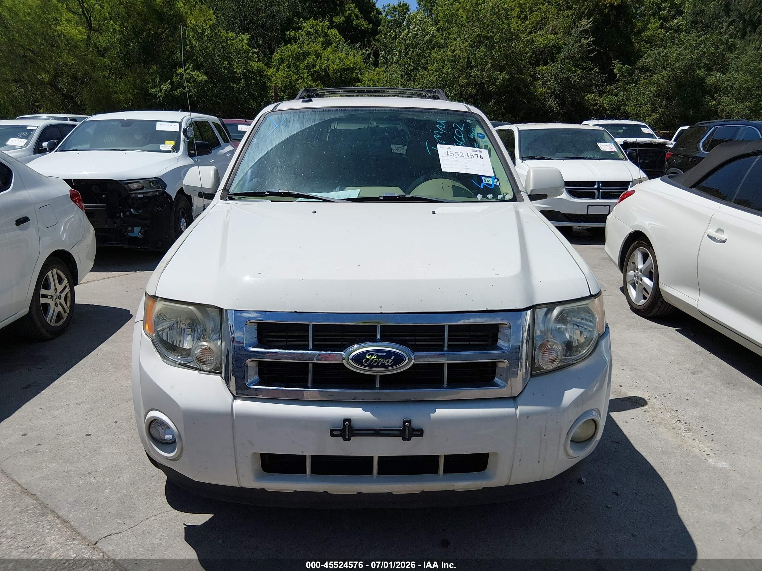 2011 Ford Escape Limited White vin: 1FMCU0EGXBKC43602