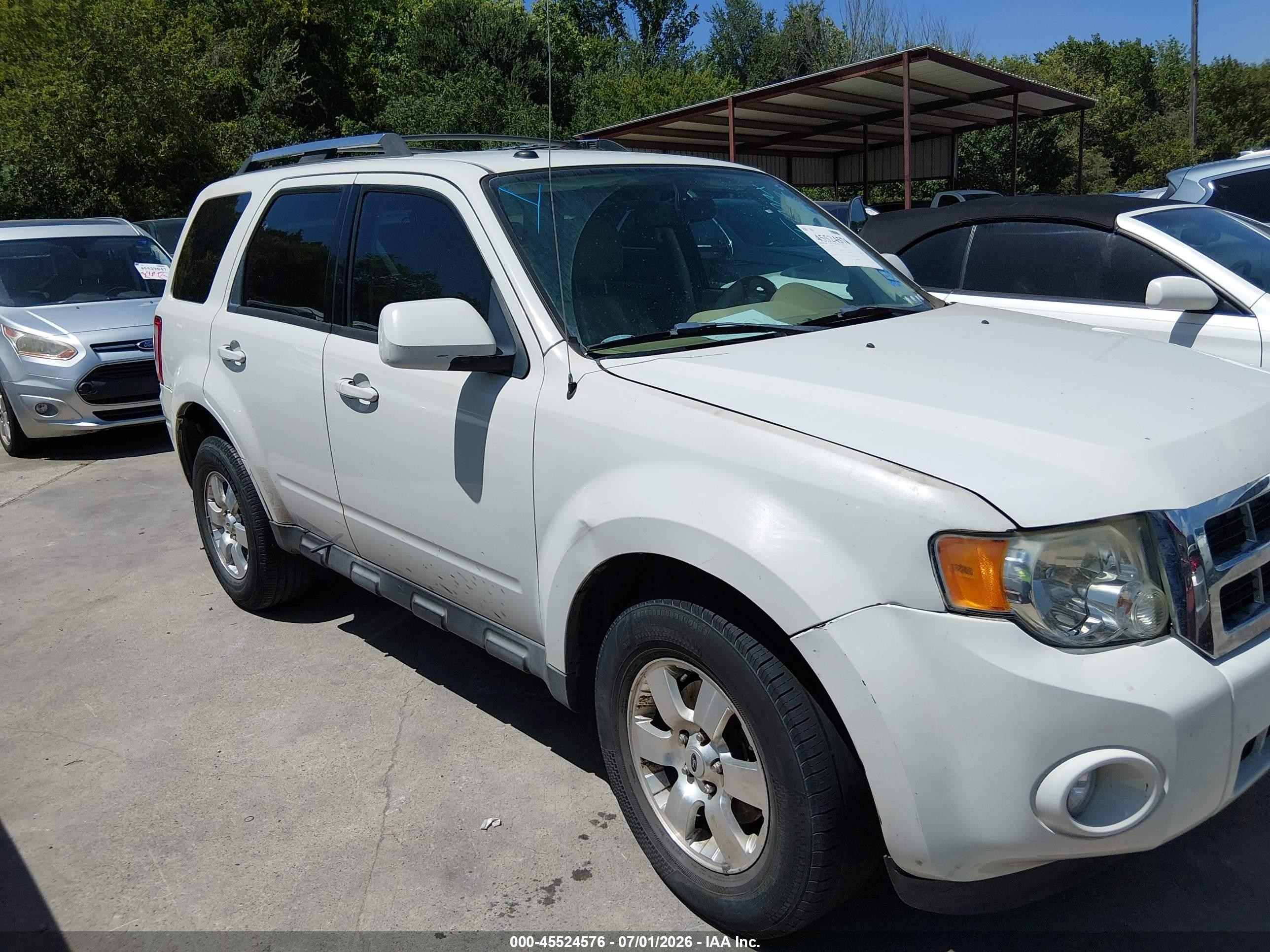 2011 Ford Escape Limited White vin: 1FMCU0EGXBKC43602