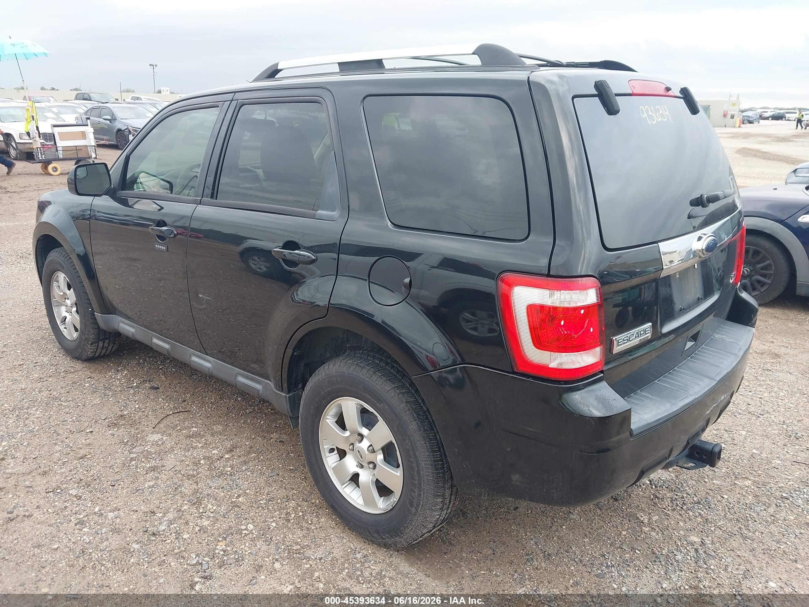 2012 Ford Escape Limited Black vin: 1FMCU0EGXCKA10756
