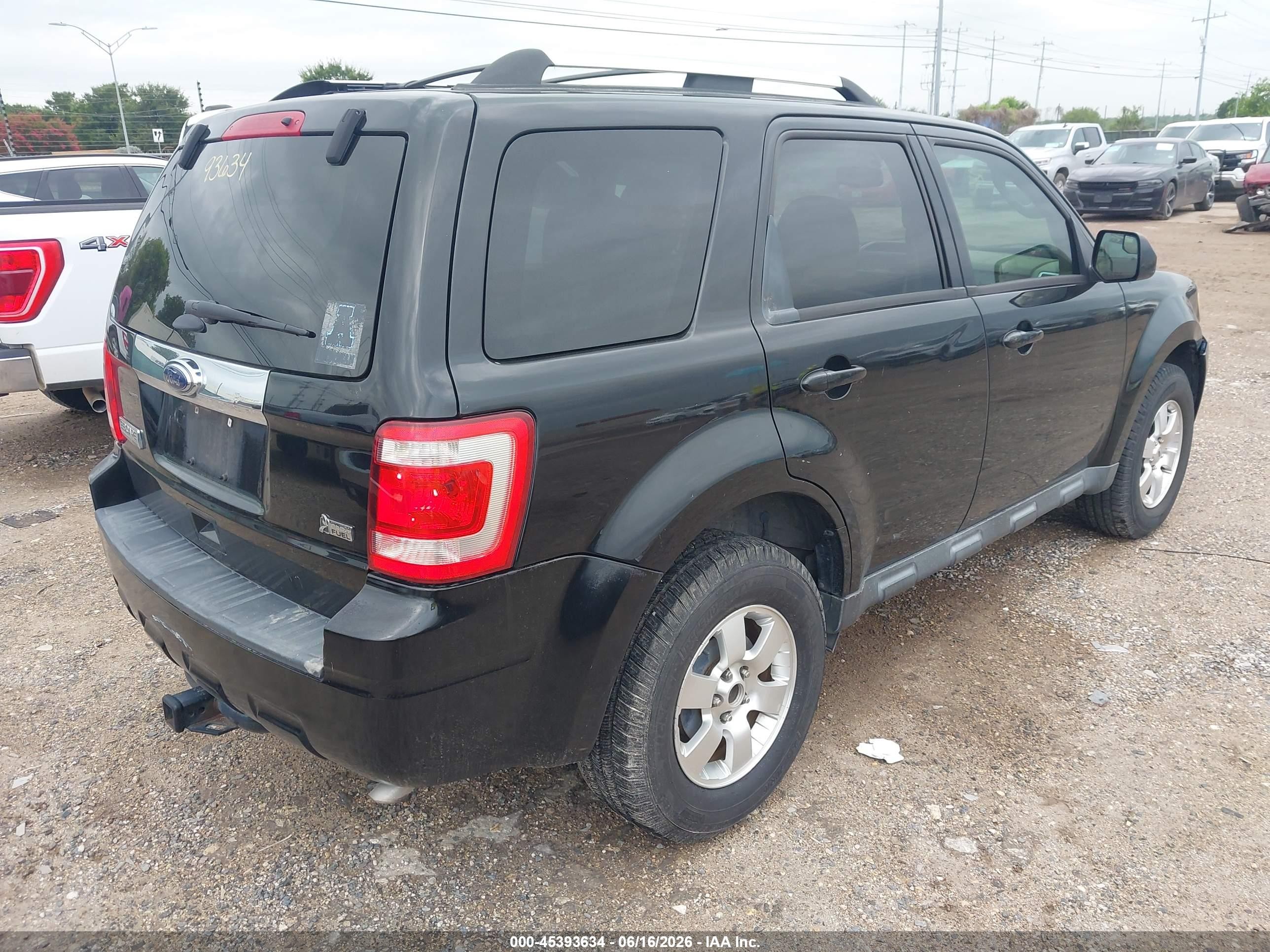 2012 Ford Escape Limited Black vin: 1FMCU0EGXCKA10756