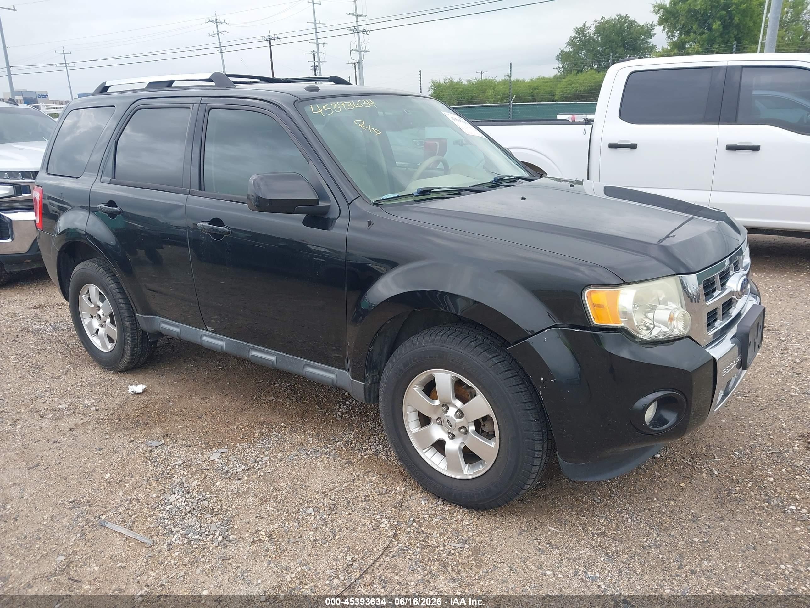 2012 Ford Escape Limited Black vin: 1FMCU0EGXCKA10756