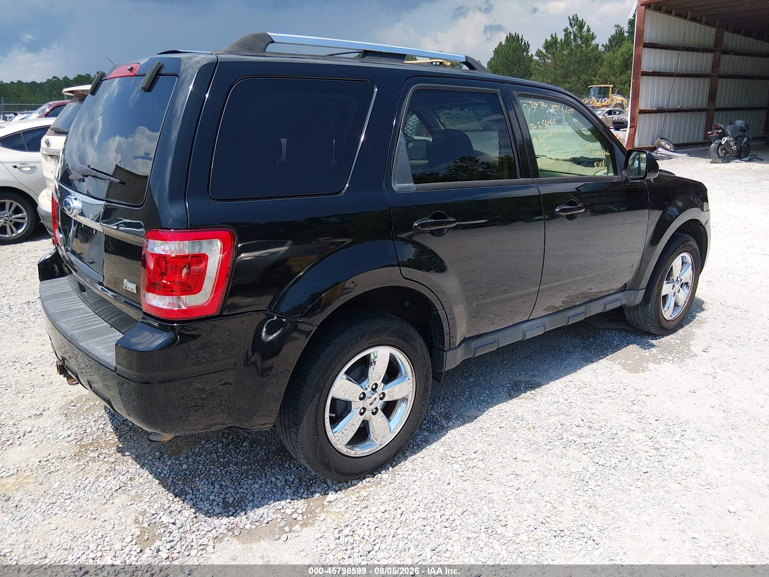 2012 Ford Escape Limited Black vin: 1FMCU0EGXCKB75660