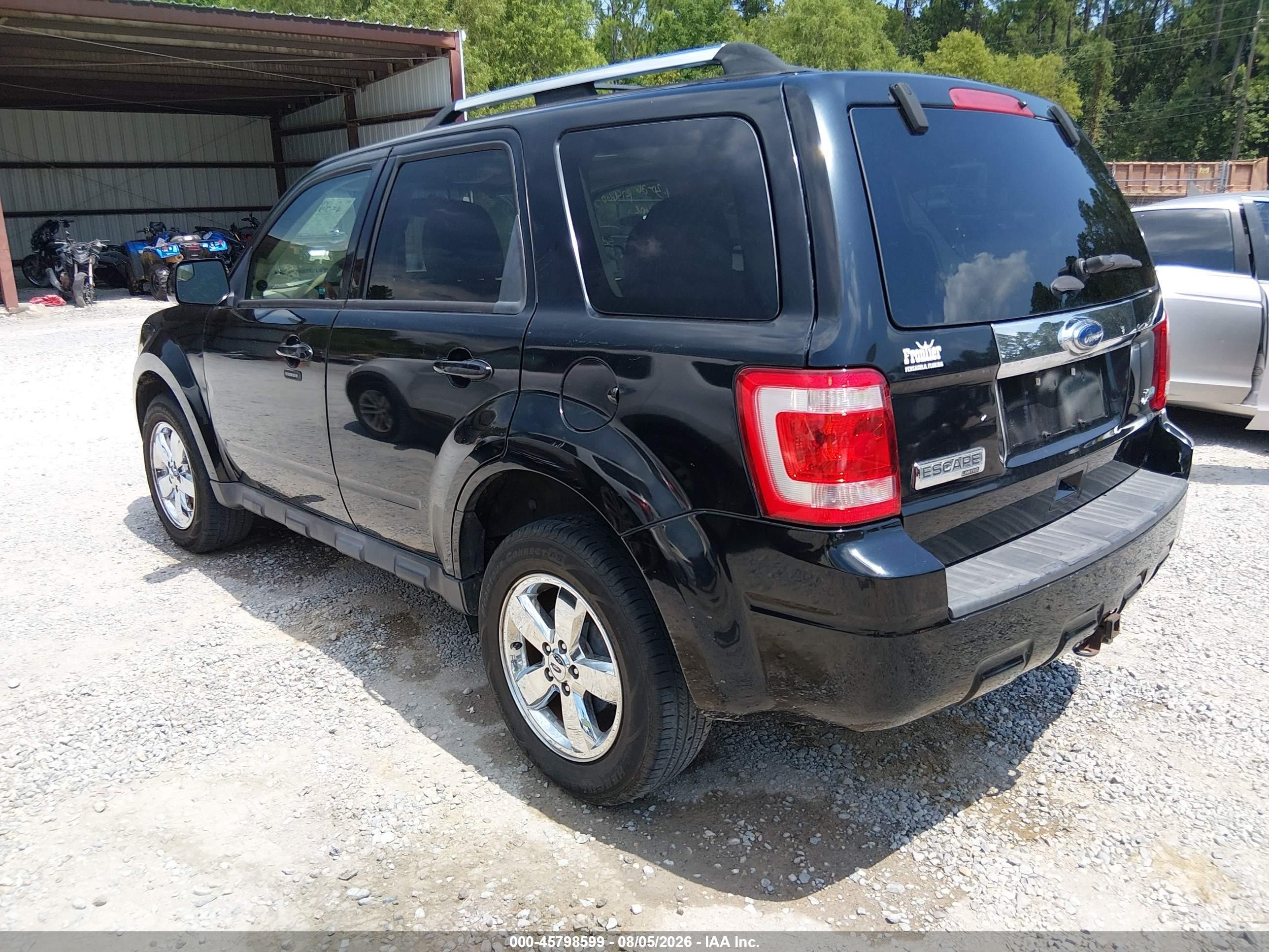 2012 Ford Escape Limited Black vin: 1FMCU0EGXCKB75660