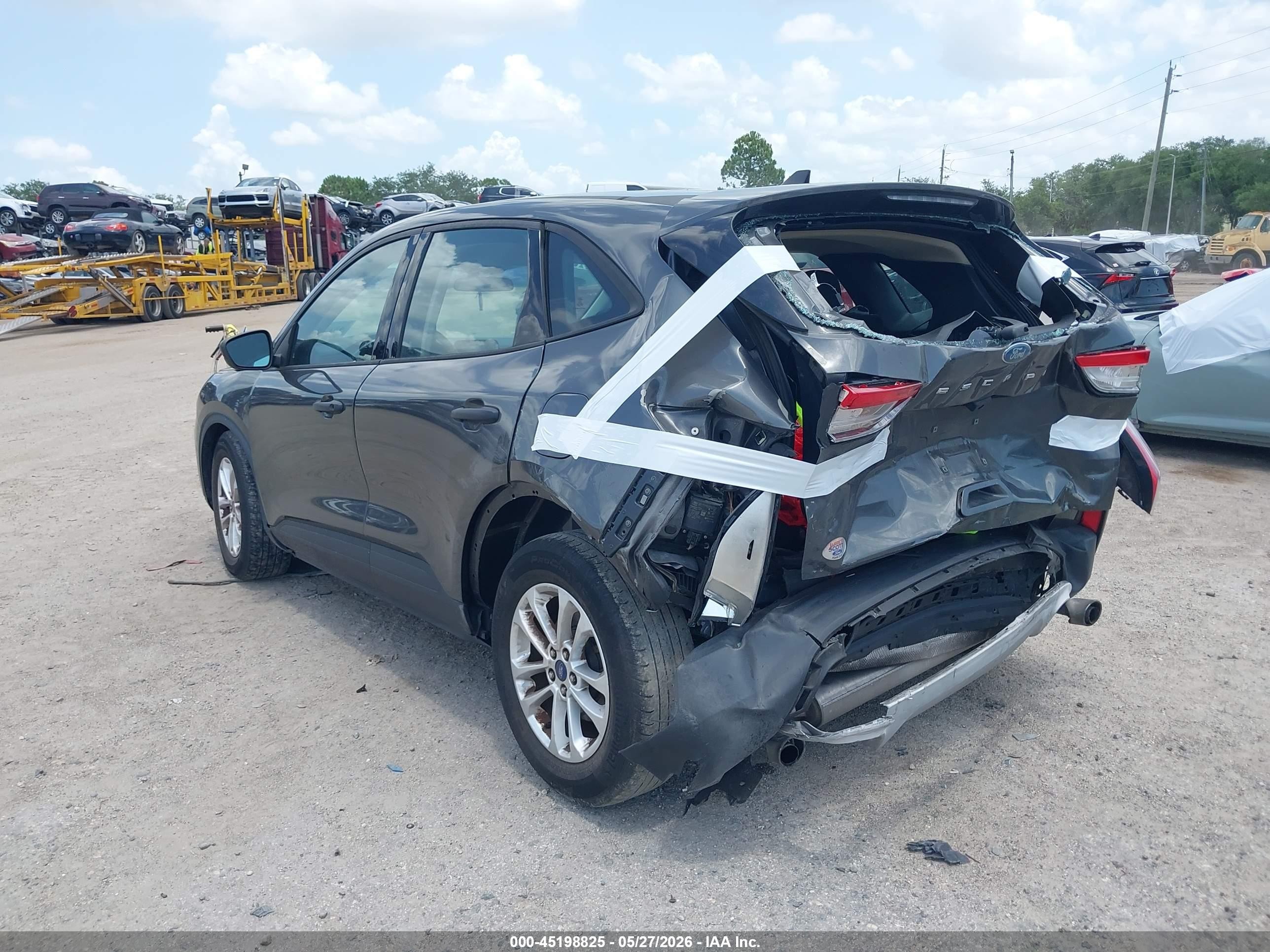 2020 Ford Escape S Серый vin: 1FMCU0F63LUC57689