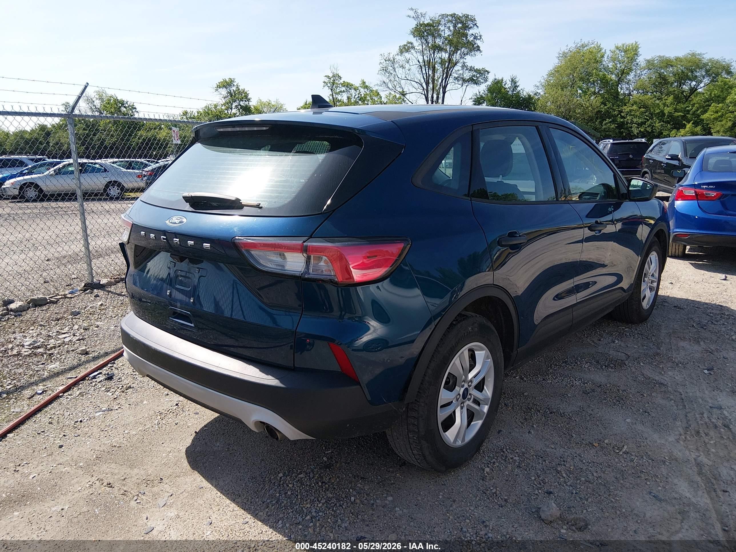 2020 Ford Escape S Blue vin: 1FMCU0F68LUC67277