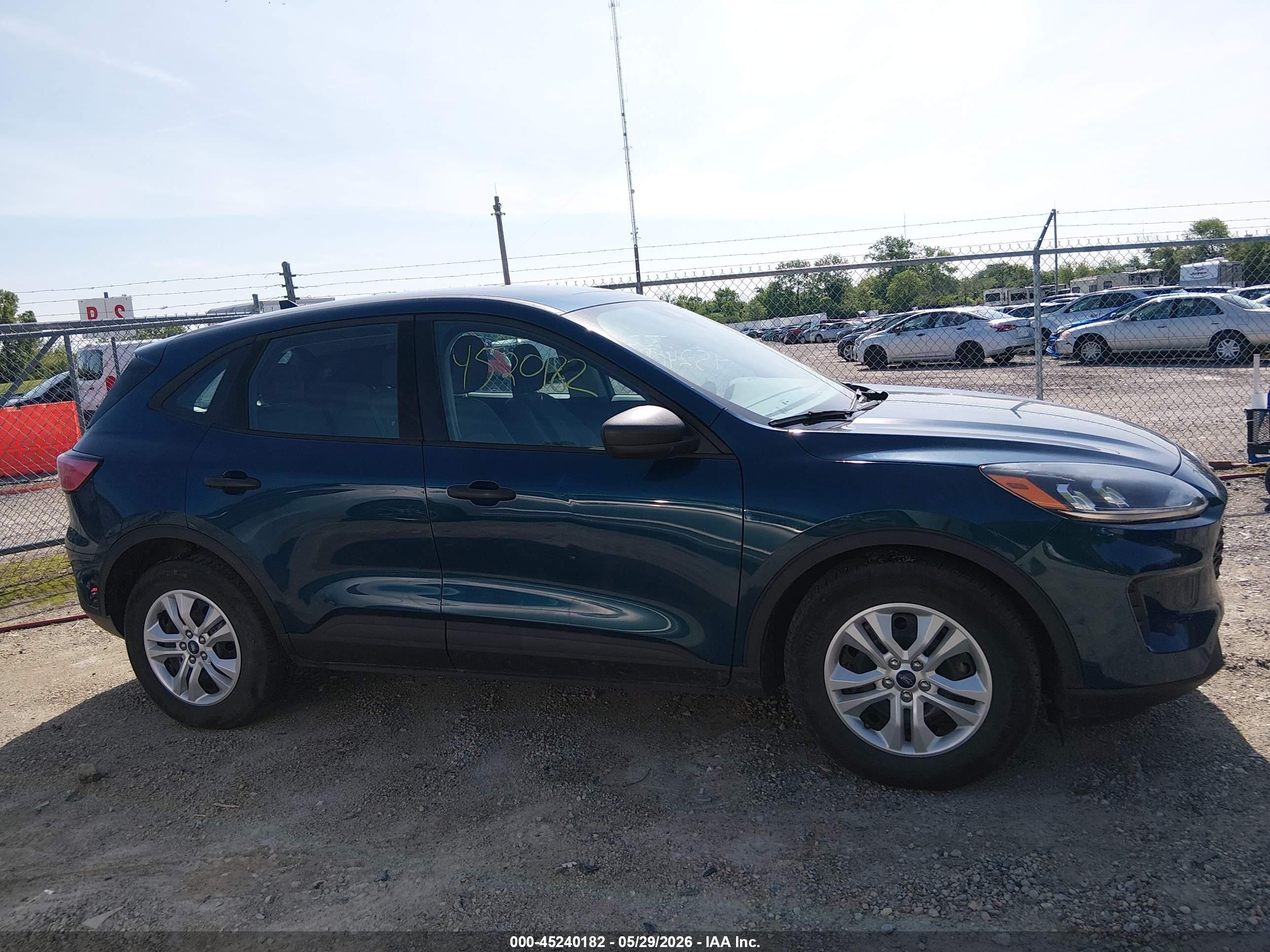 2020 Ford Escape S Blue vin: 1FMCU0F68LUC67277