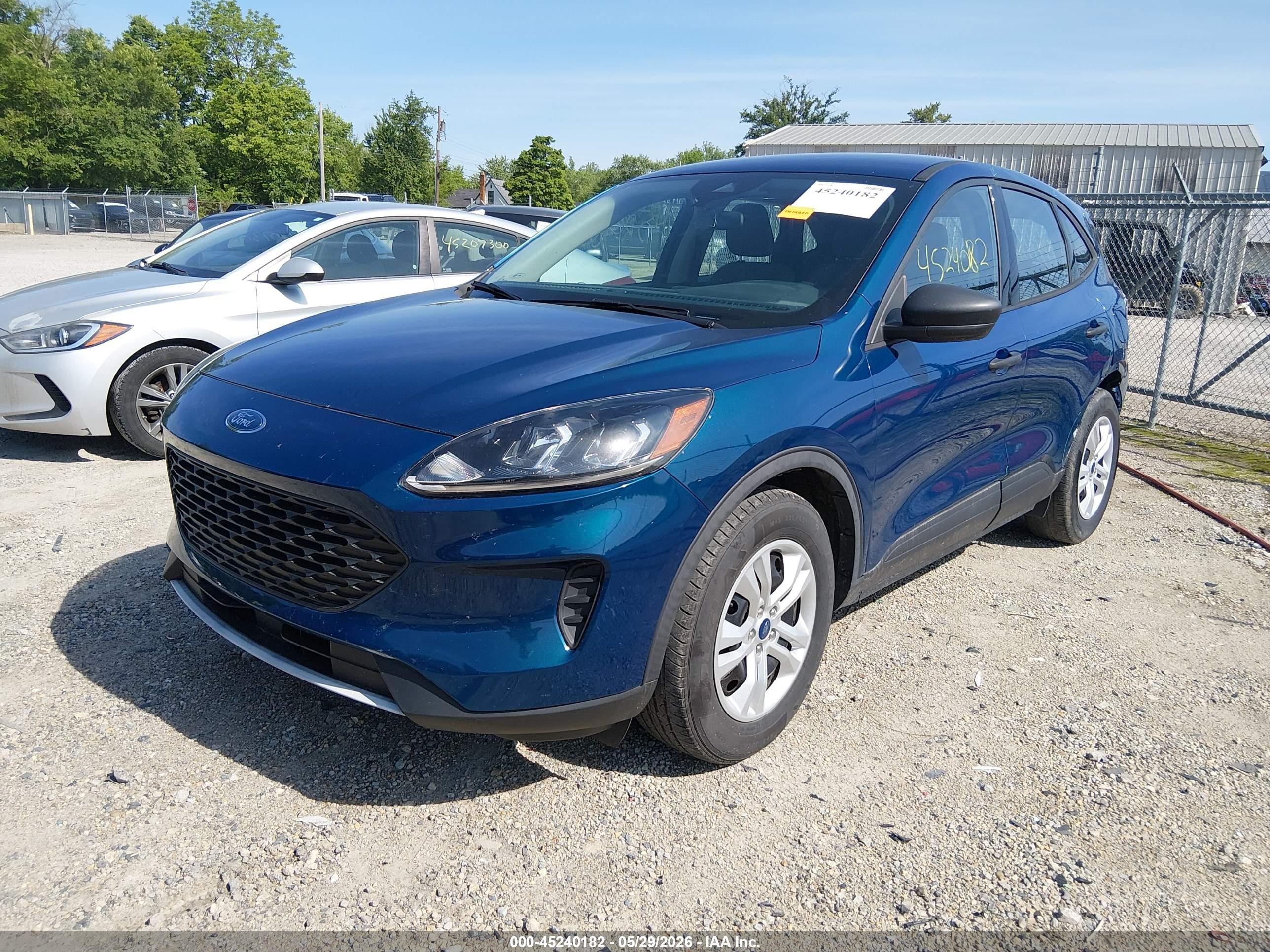 2020 Ford Escape S Blue vin: 1FMCU0F68LUC67277
