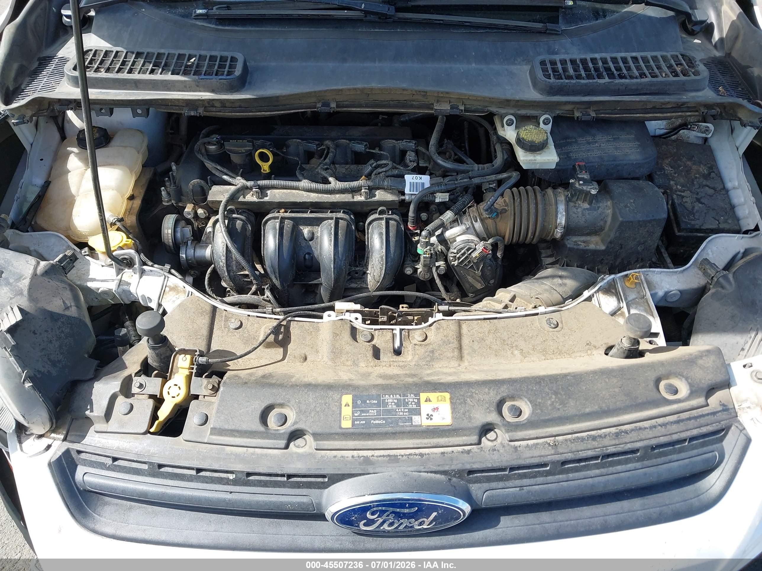 2014 Ford Escape S White vin: 1FMCU0F70EUA31167