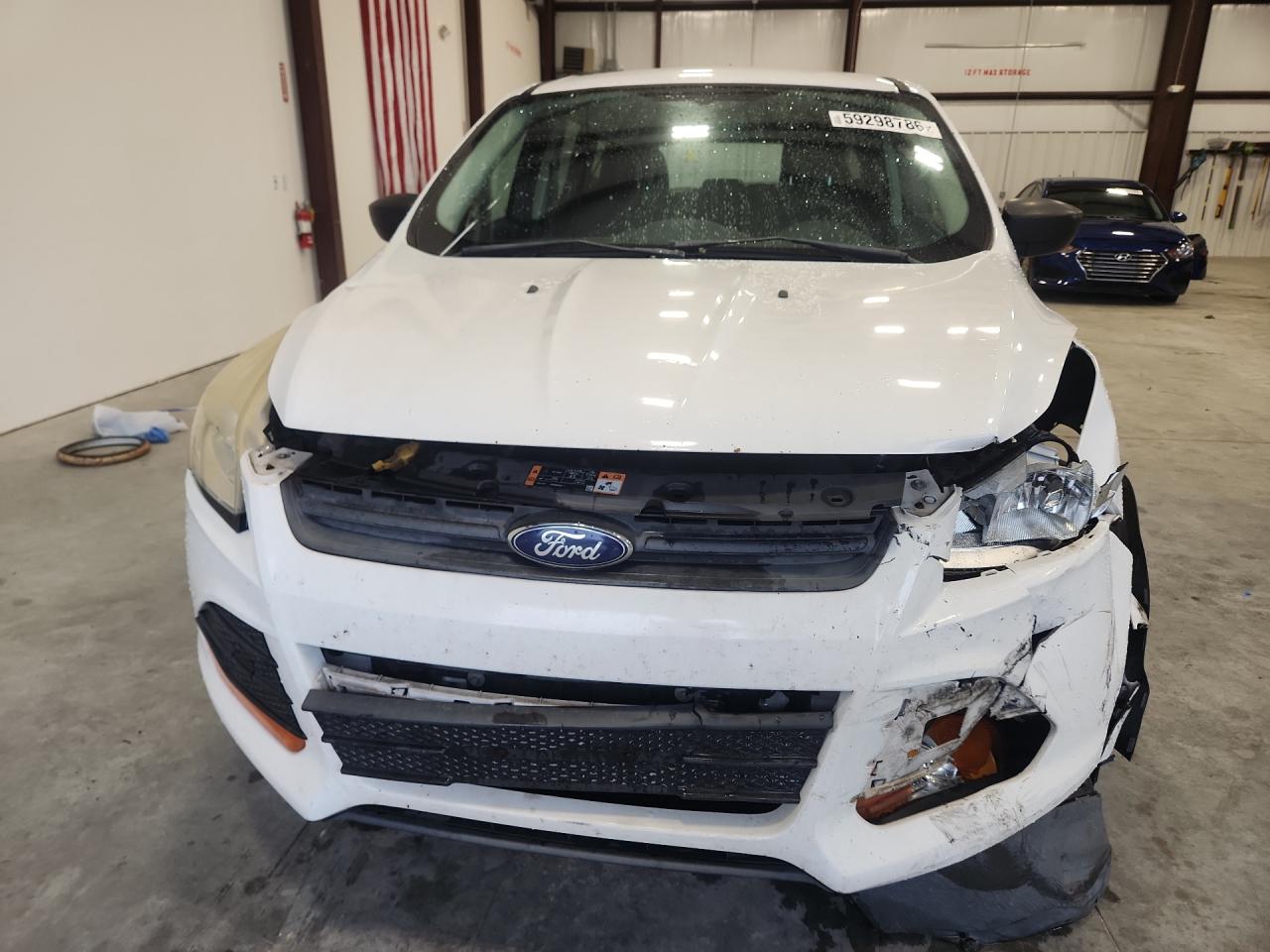 2014 Ford Escape S White vin: 1FMCU0F70EUC16979
