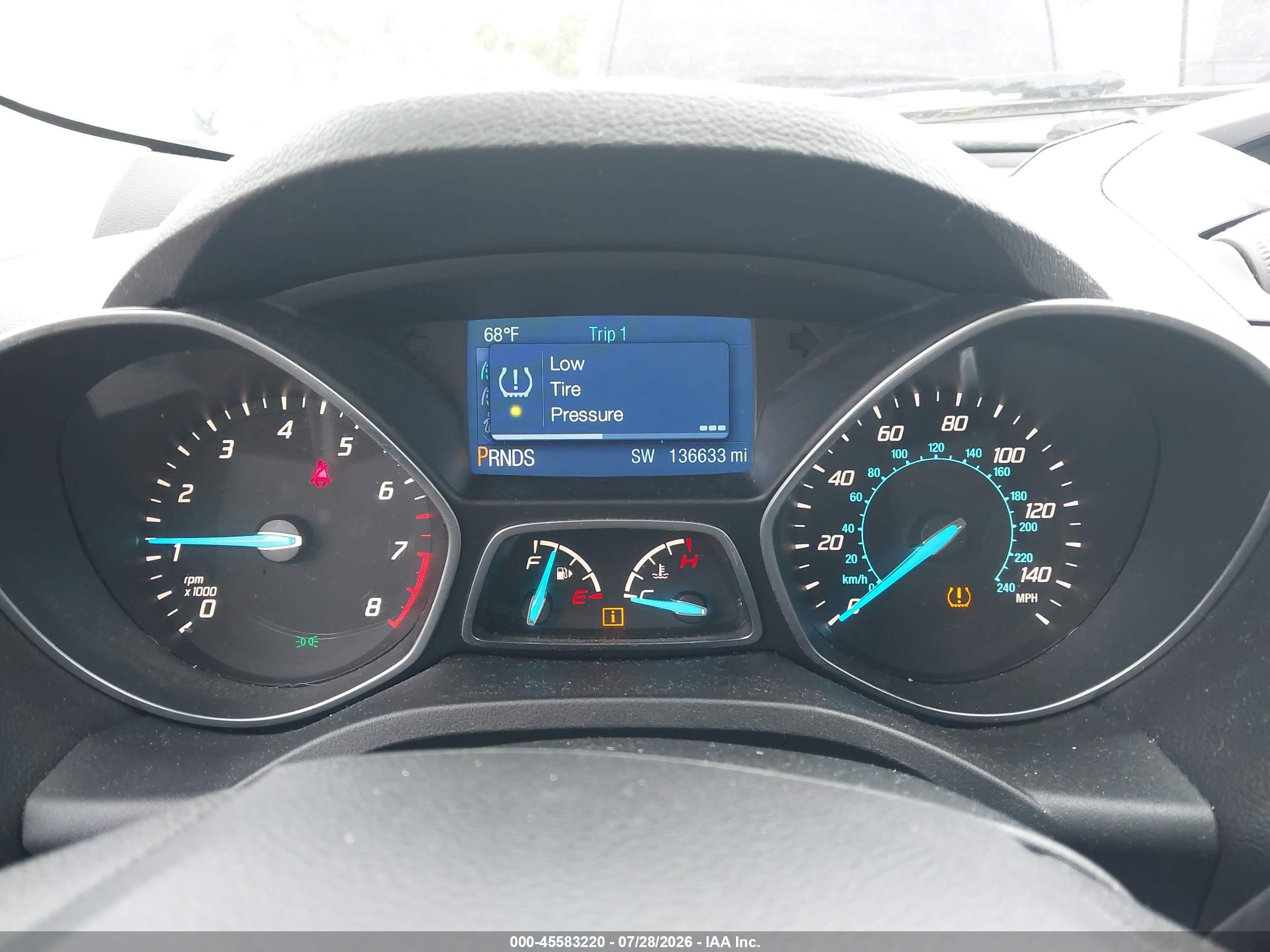2014 Ford Escape S White vin: 1FMCU0F70EUC68998