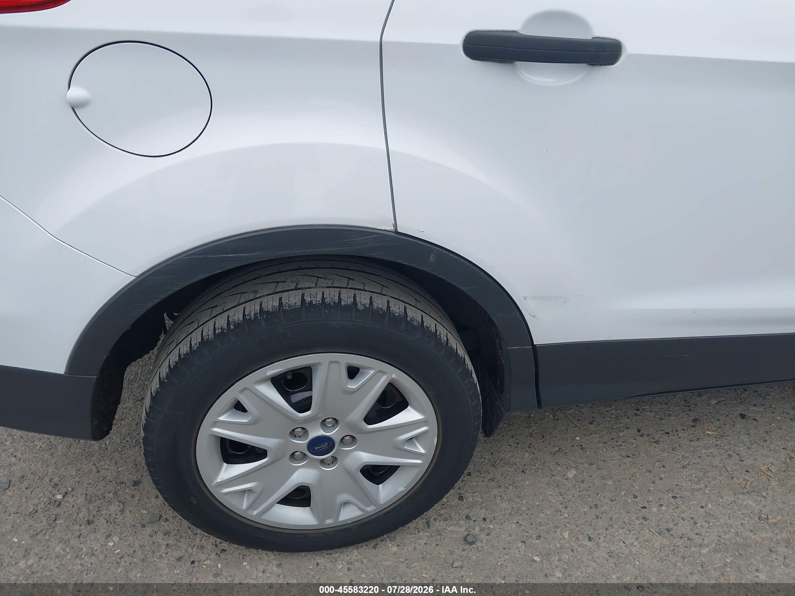 2014 Ford Escape S White vin: 1FMCU0F70EUC68998