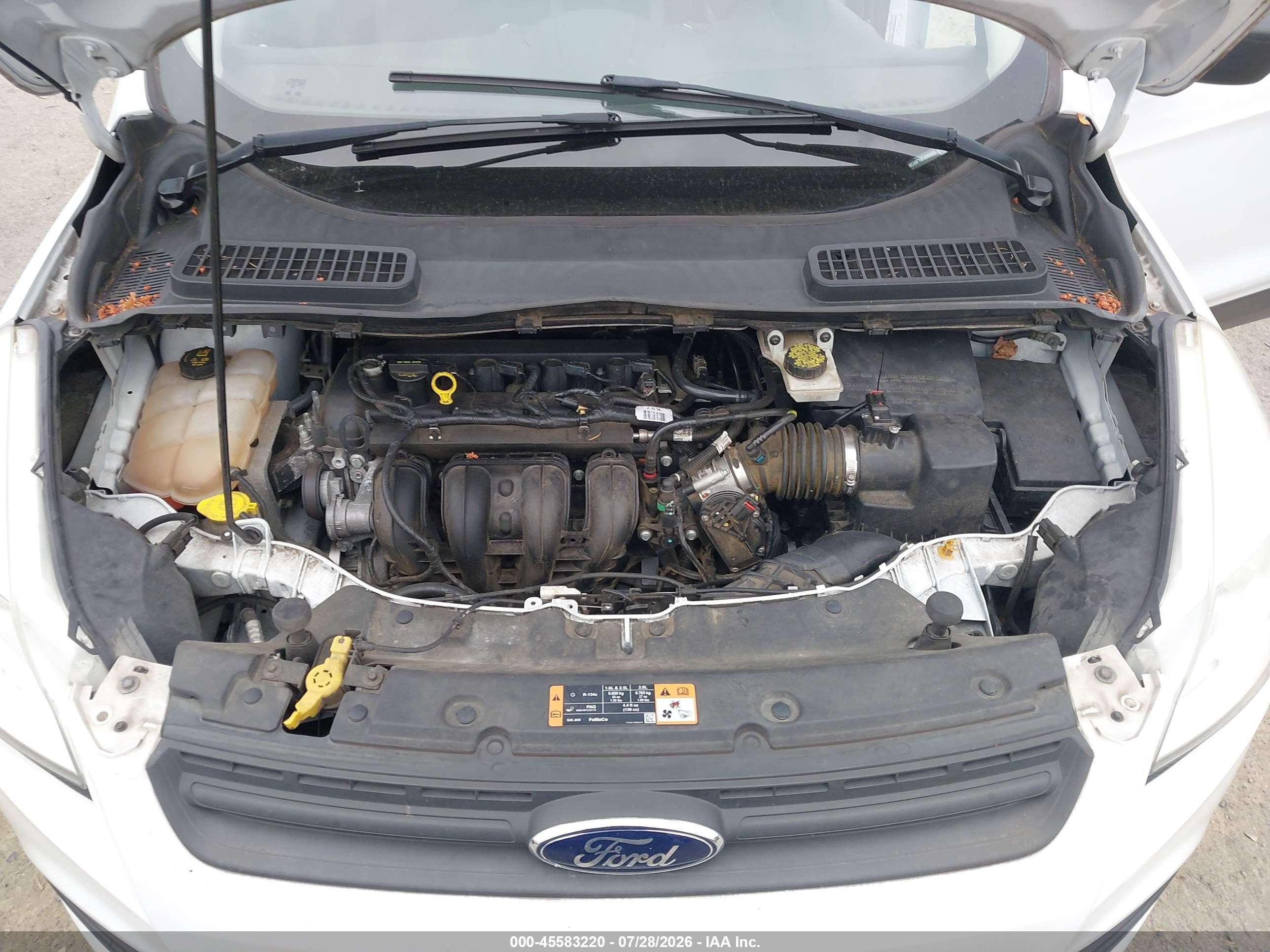 2014 Ford Escape S White vin: 1FMCU0F70EUC68998