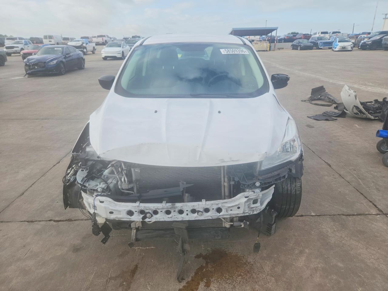 2014 Ford Escape S White vin: 1FMCU0F70EUC75305