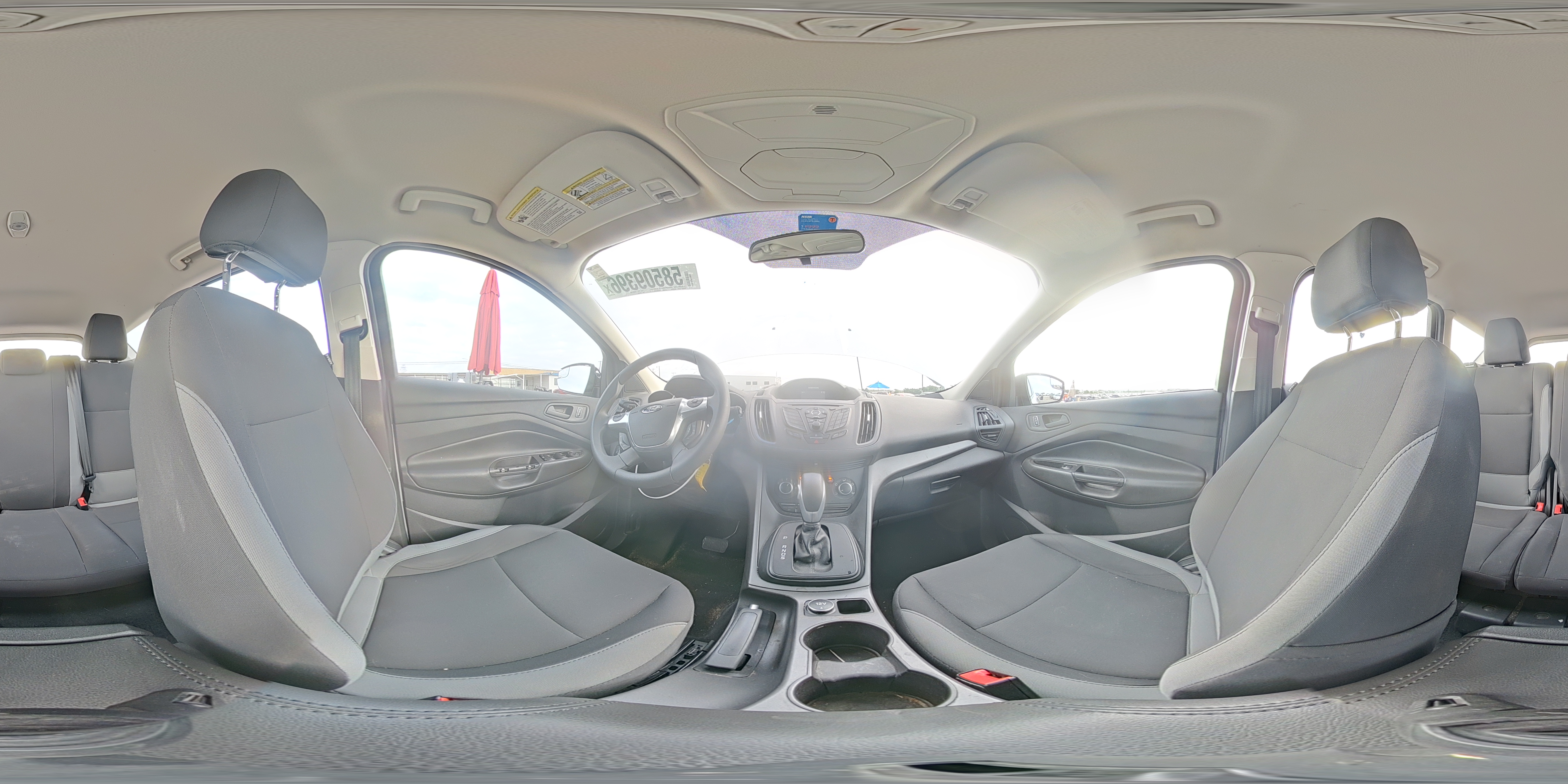 2014 Ford Escape S White vin: 1FMCU0F70EUC75305