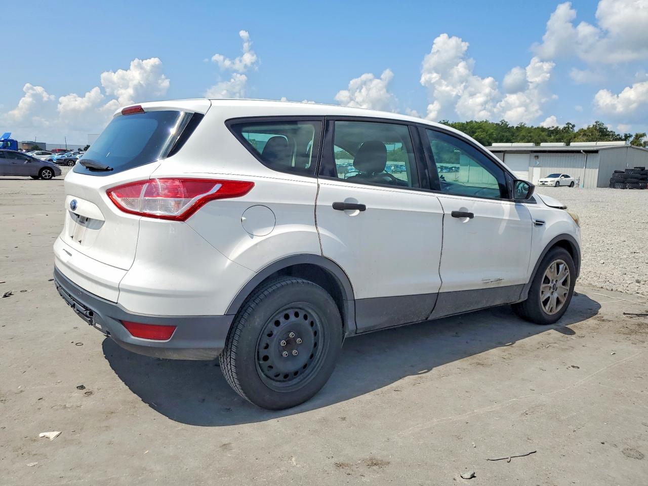 2014 Ford Escape S White vin: 1FMCU0F70EUD94228