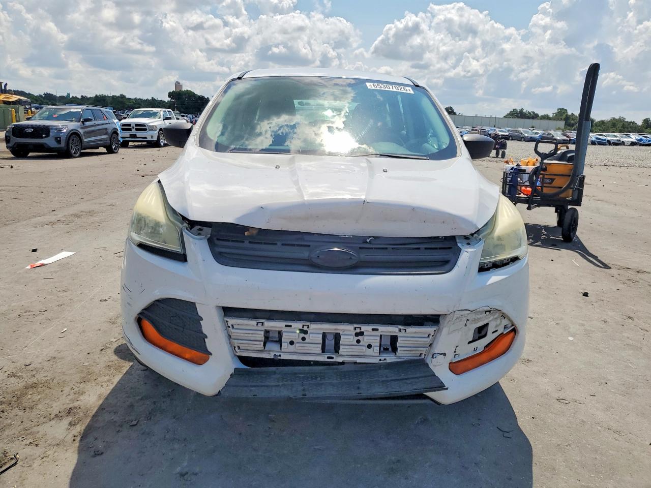 2014 Ford Escape S White vin: 1FMCU0F70EUD94228