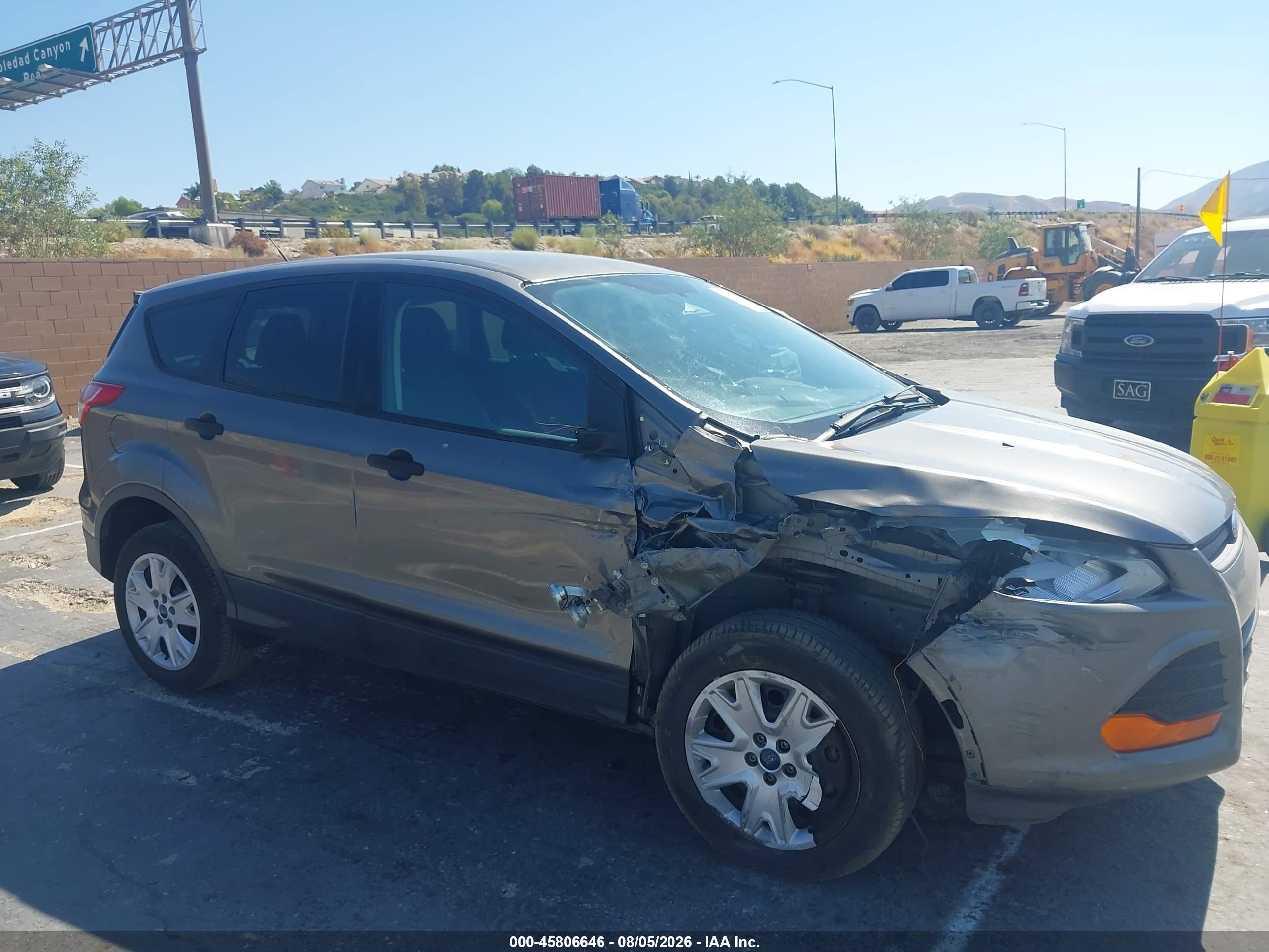 2014 Ford Escape S Gray vin: 1FMCU0F70EUE00965