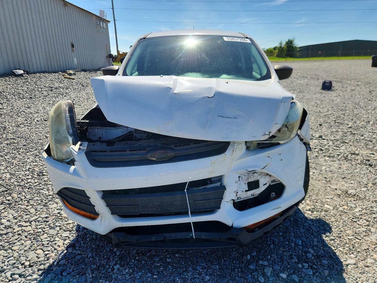 2014 Ford Escape S White vin: 1FMCU0F70EUE06510