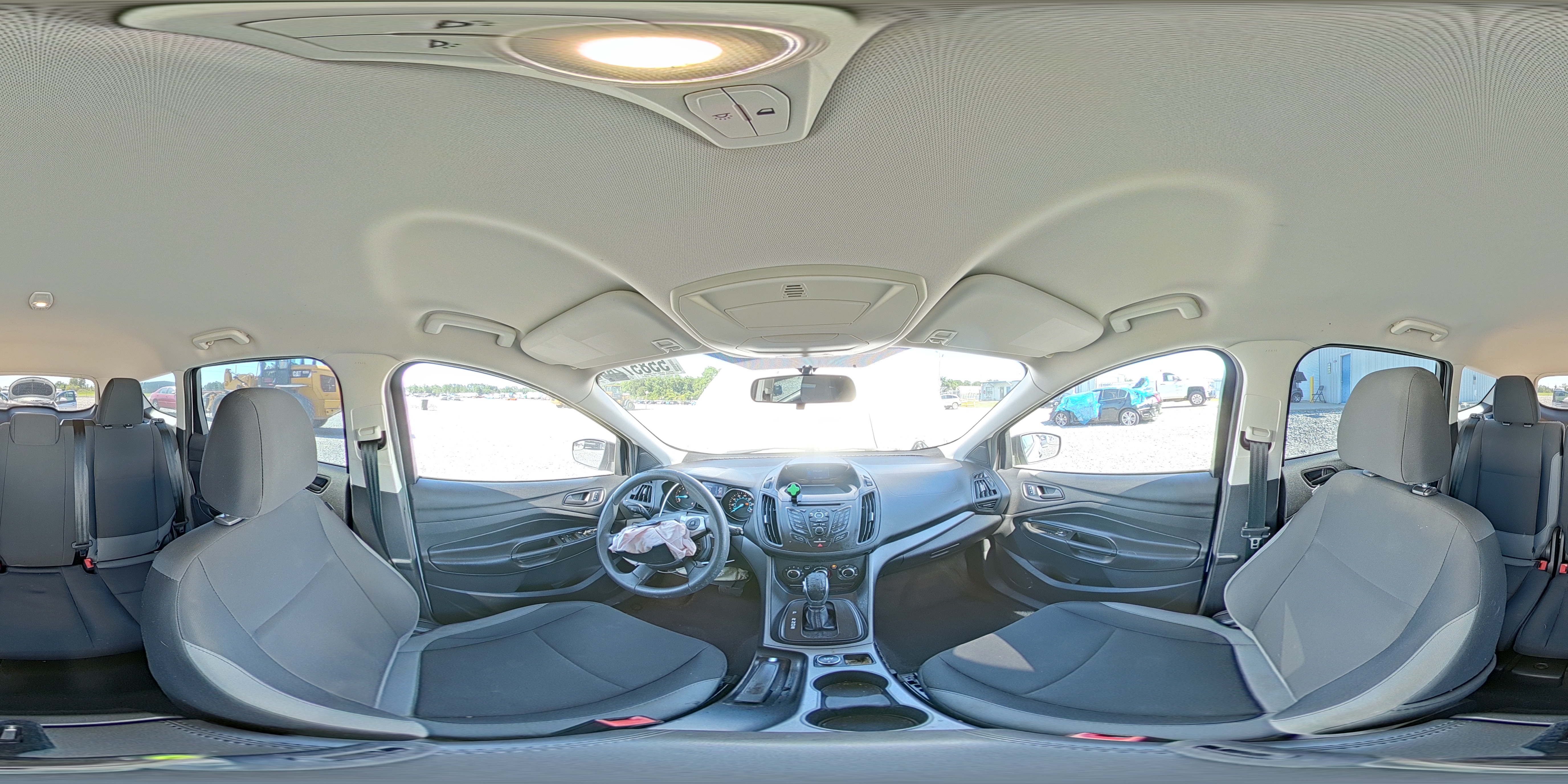 2014 Ford Escape S White vin: 1FMCU0F70EUE06510