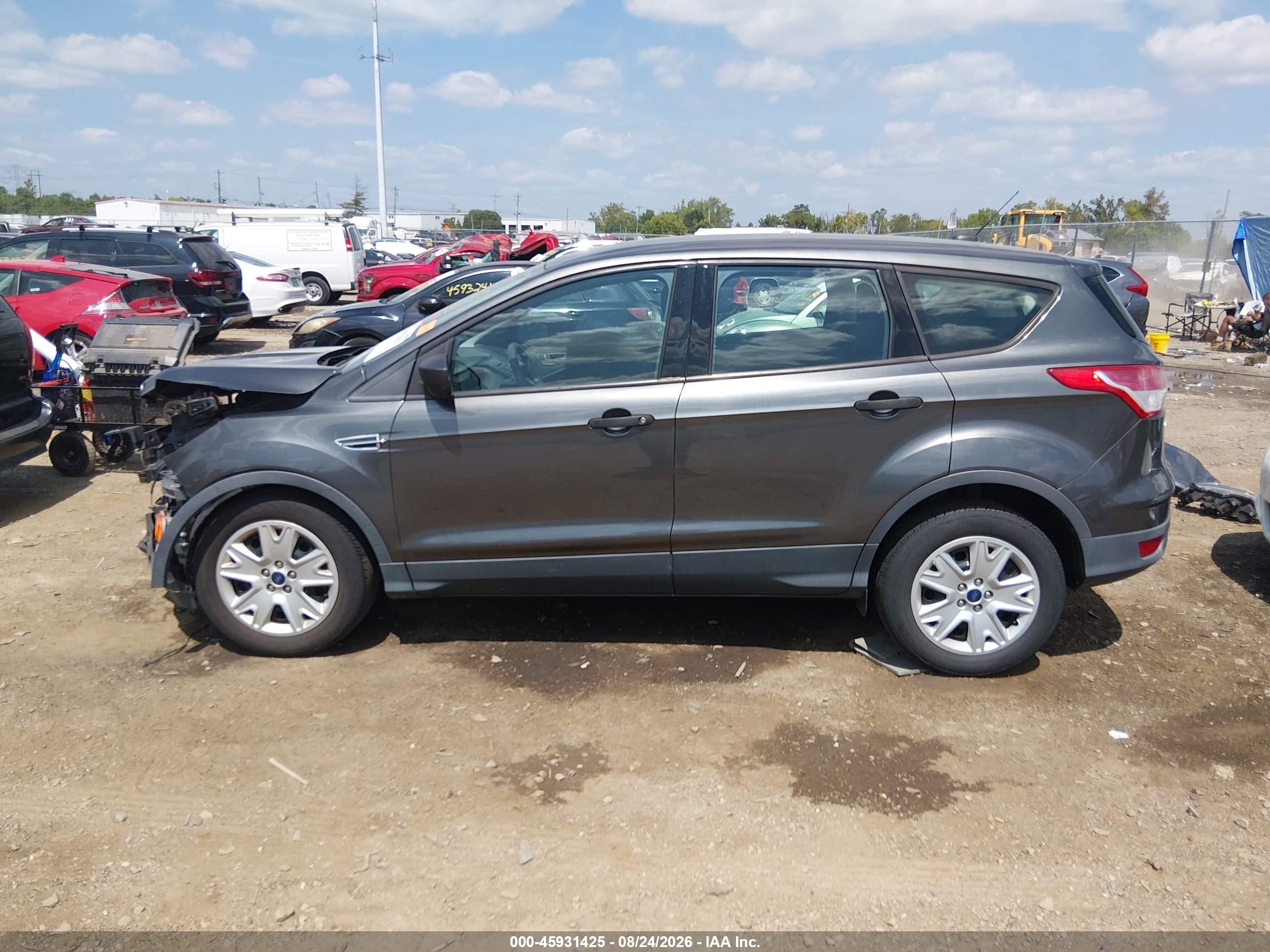 2015 Ford Escape S Gray vin: 1FMCU0F70FUA15987