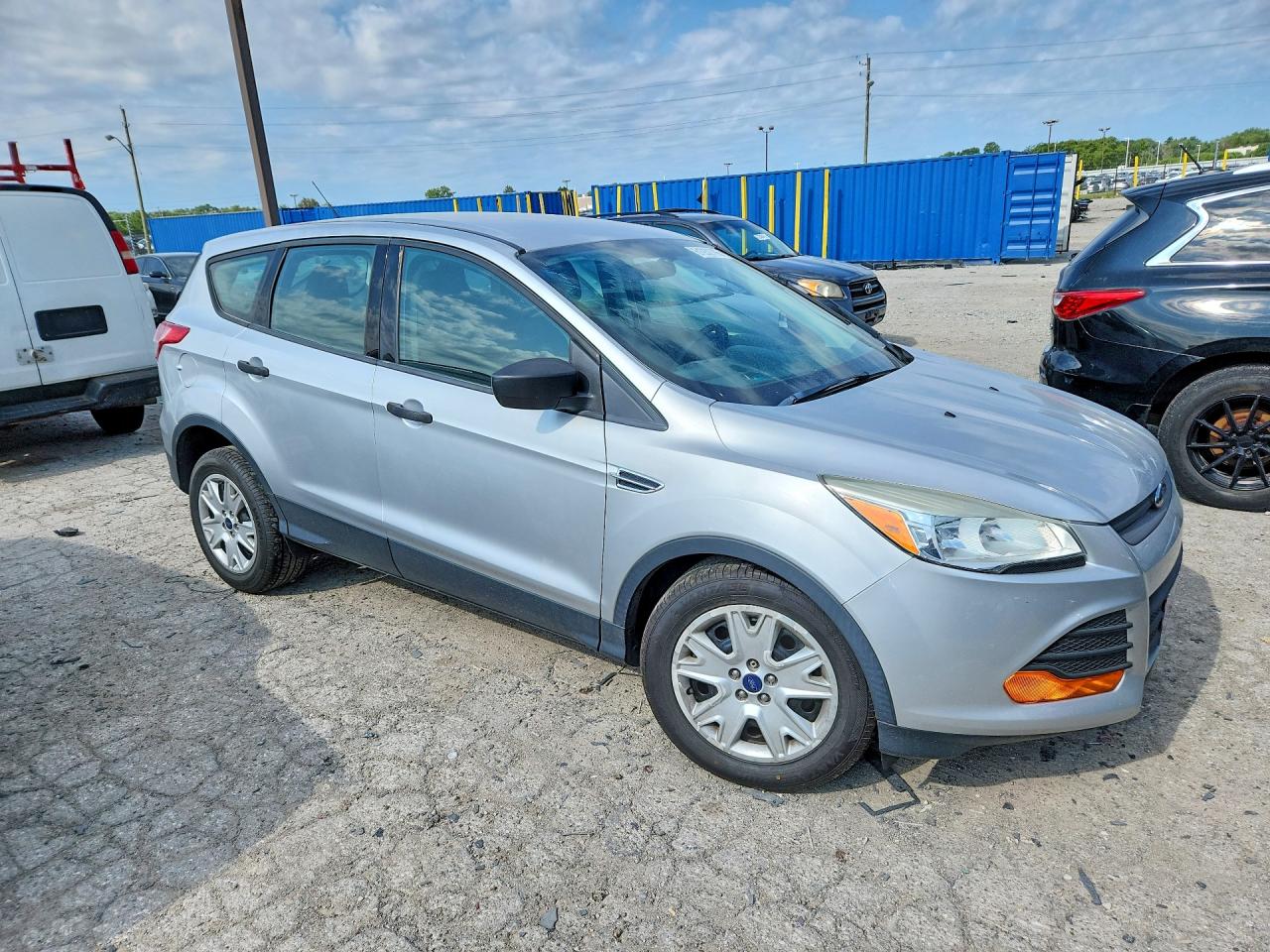 2015 Ford Escape S Silver vin: 1FMCU0F70FUB26507