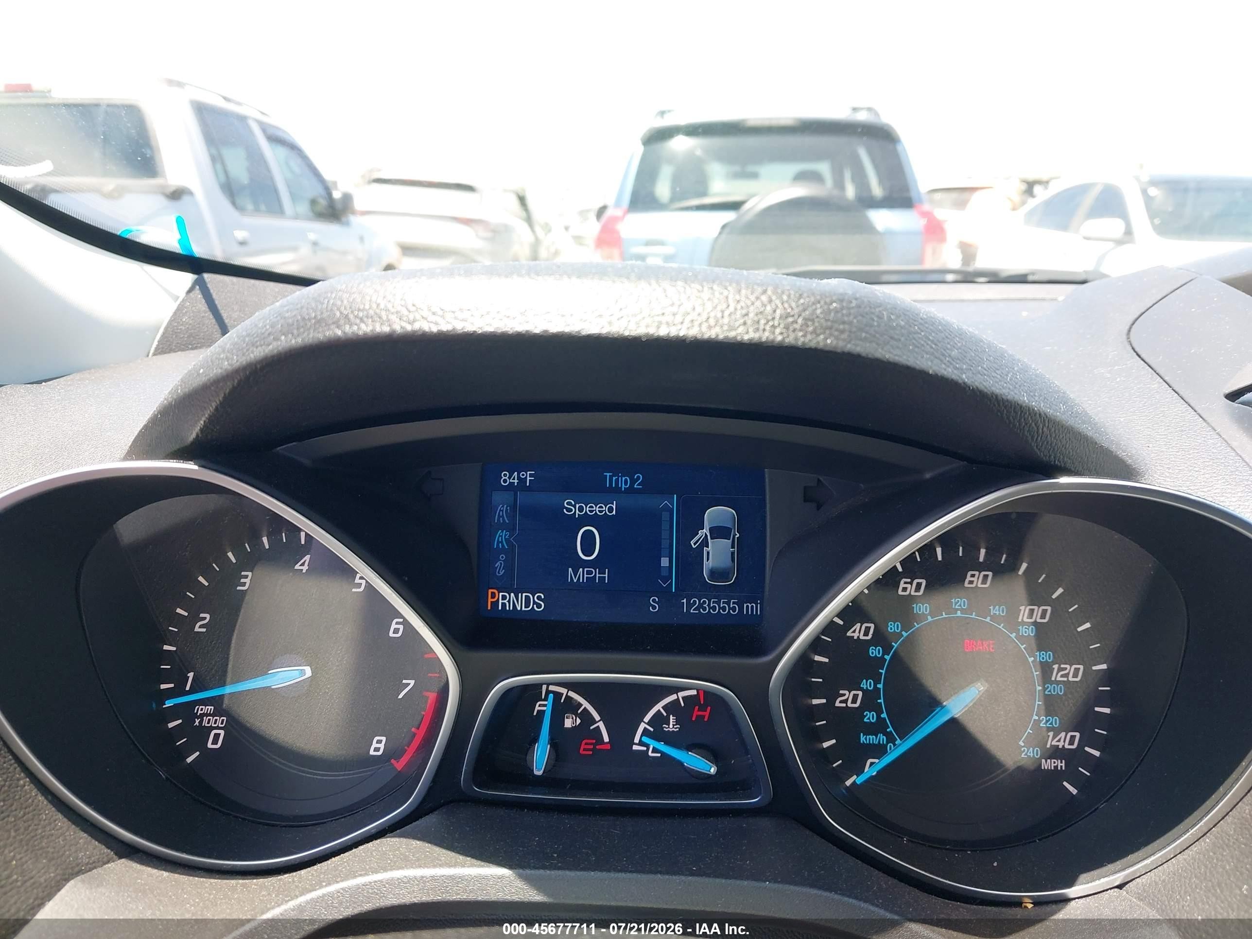 2015 Ford Escape S White vin: 1FMCU0F70FUC66475