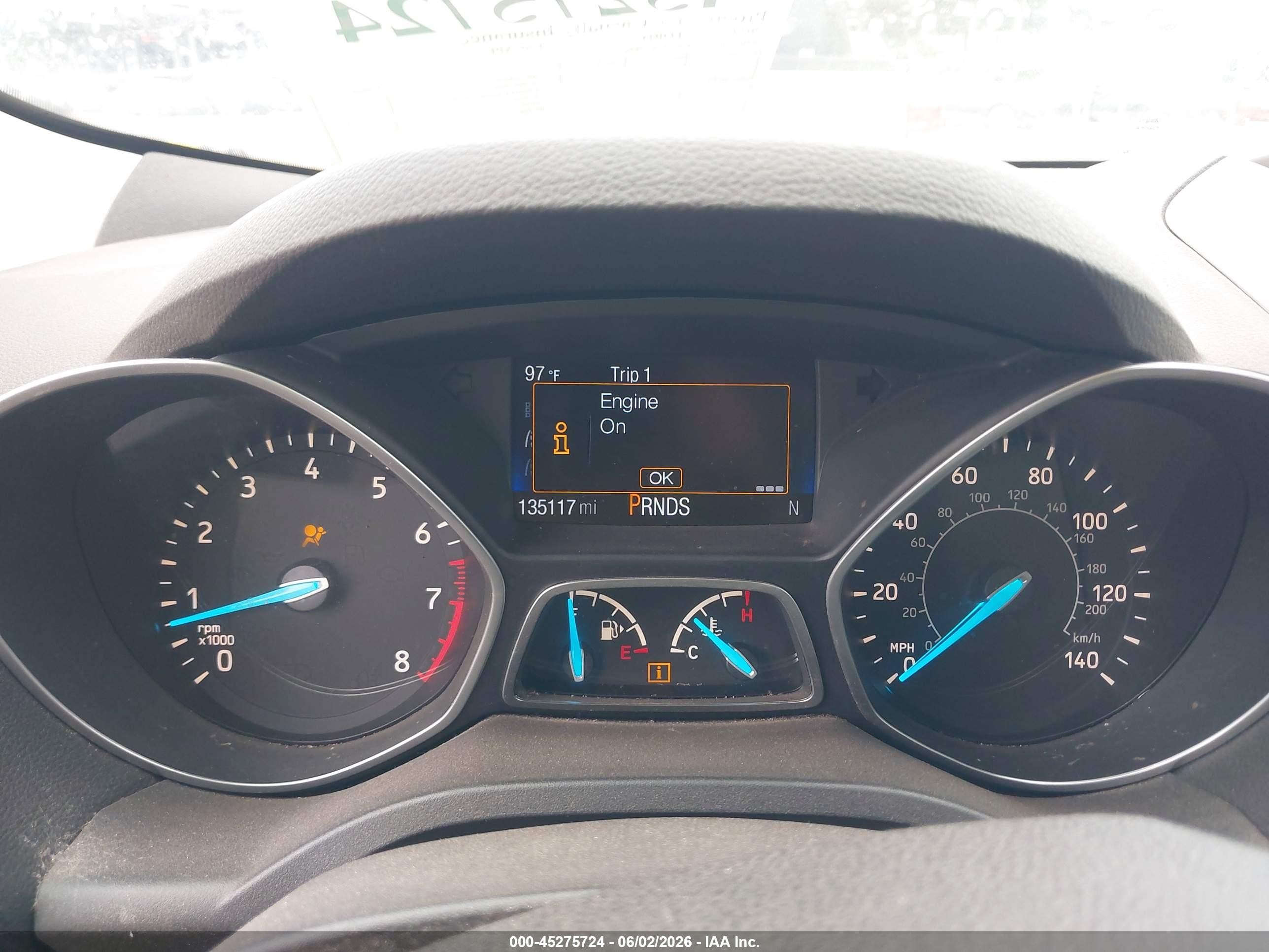 2017 Ford Escape S Blue vin: 1FMCU0F70HUA09898