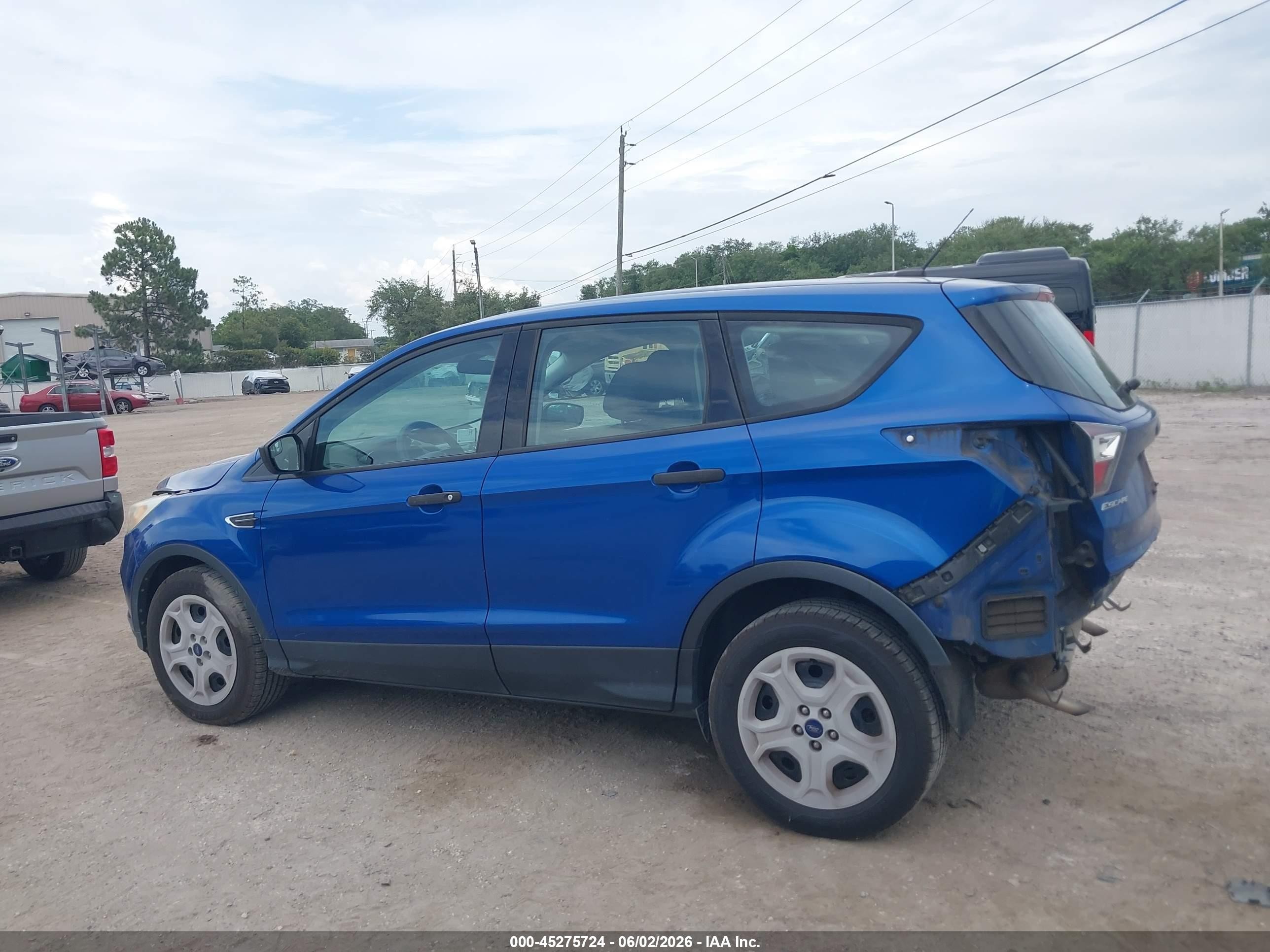 2017 Ford Escape S Blue vin: 1FMCU0F70HUA09898
