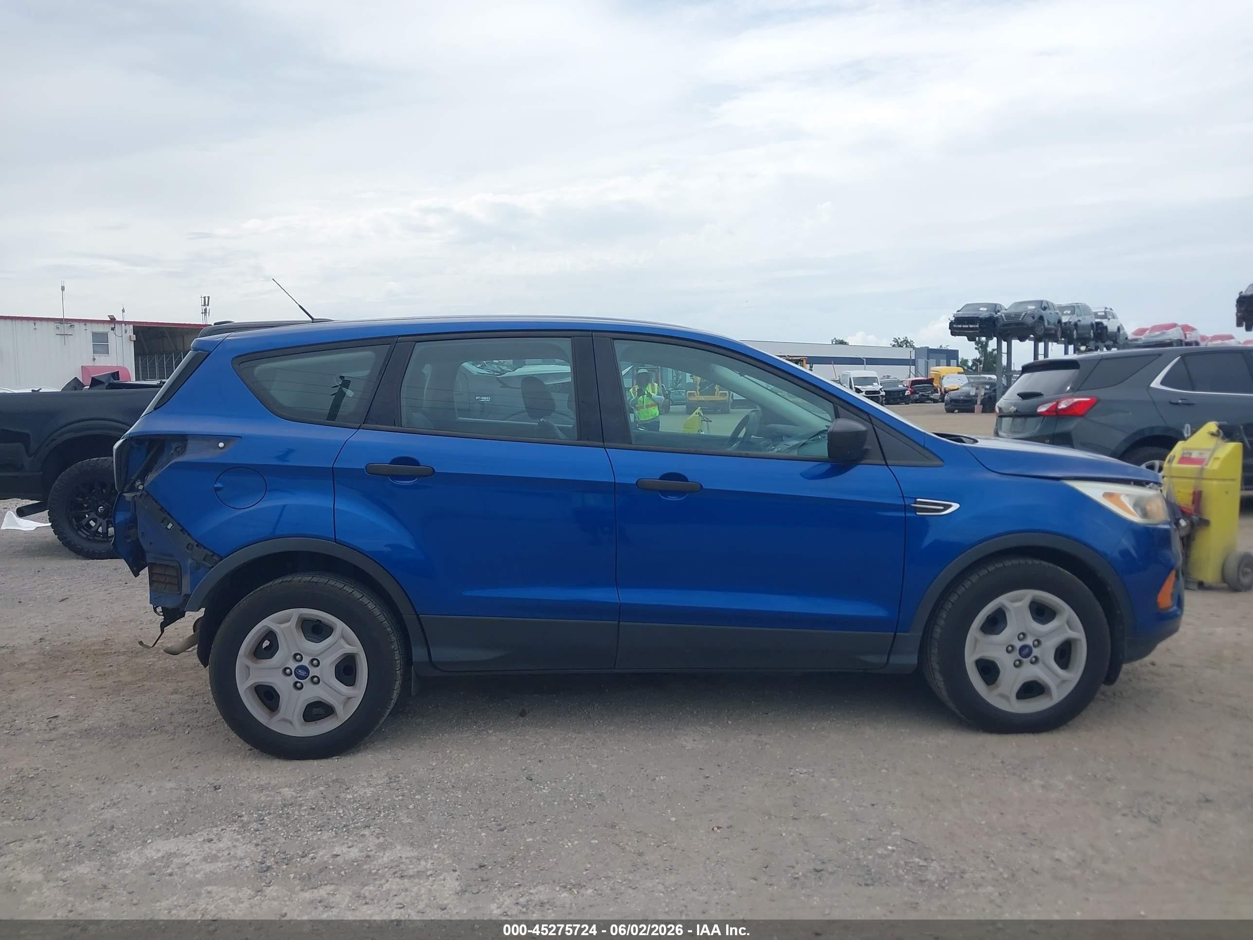 2017 Ford Escape S Blue vin: 1FMCU0F70HUA09898