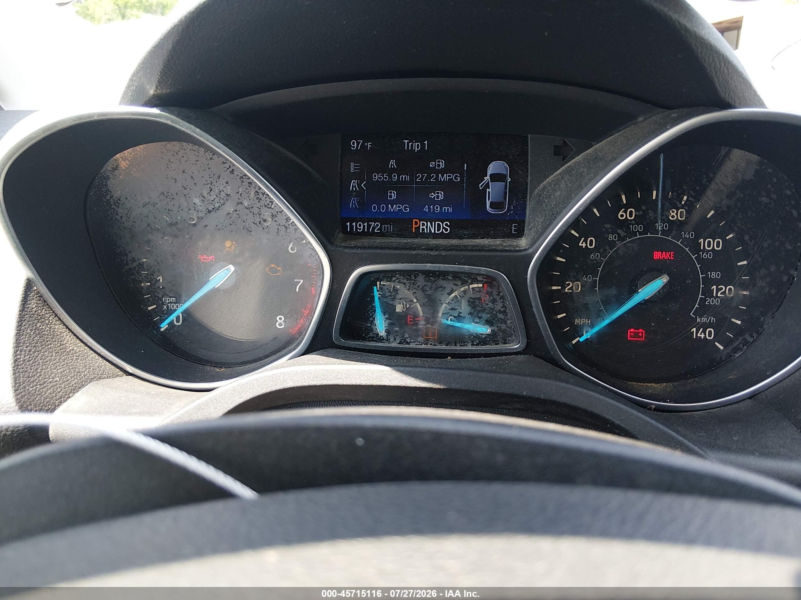 2017 Ford Escape S Silver vin: 1FMCU0F70HUD81421