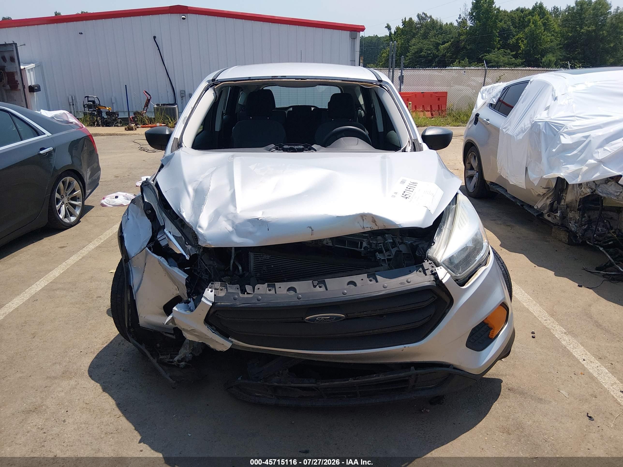 2017 Ford Escape S Silver vin: 1FMCU0F70HUD81421