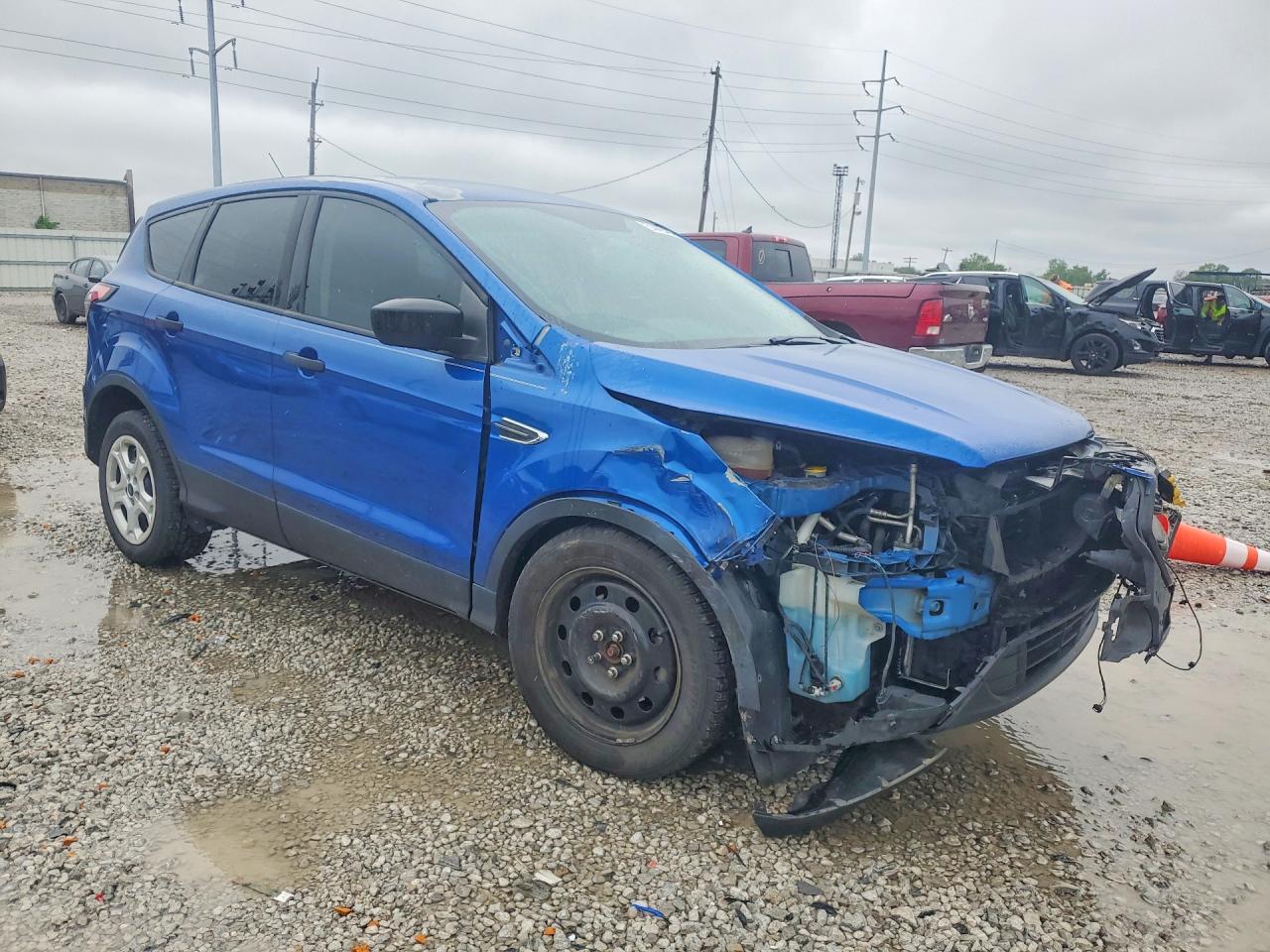 2017 Ford Escape S Blue vin: 1FMCU0F70HUE37079