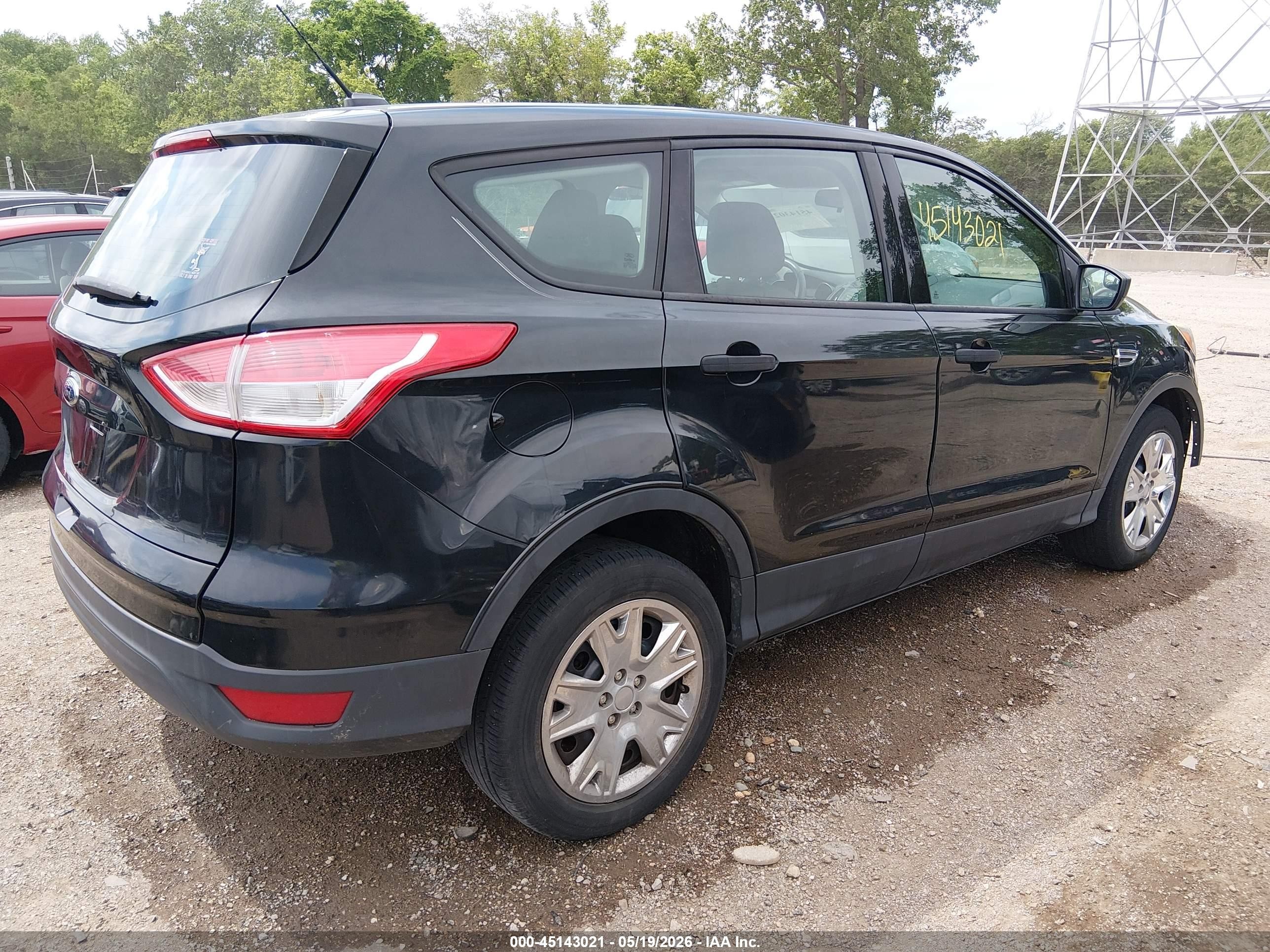 2013 Ford Escape S Black vin: 1FMCU0F71DUA77217