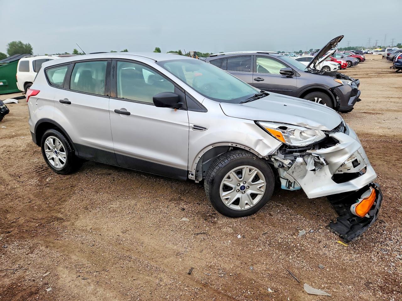 2013 Ford Escape S Silver vin: 1FMCU0F71DUB44253