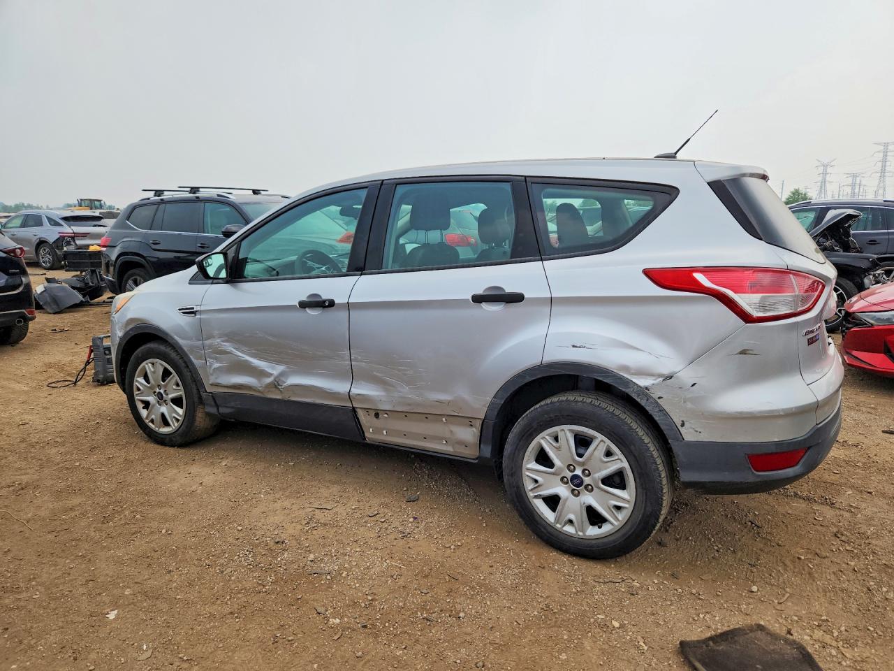 2014 Ford Escape S Silver vin: 1FMCU0F71EUA43568